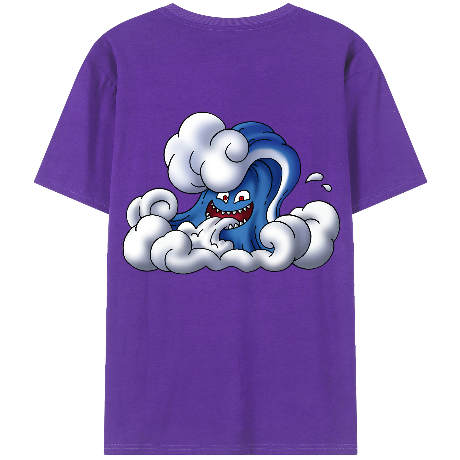 （画像用） ドラゴンクエスト Doragon Kuesuto Dragon Quest 綿100％ メンズ半袖Tシャツ（バックプリント） 通気性