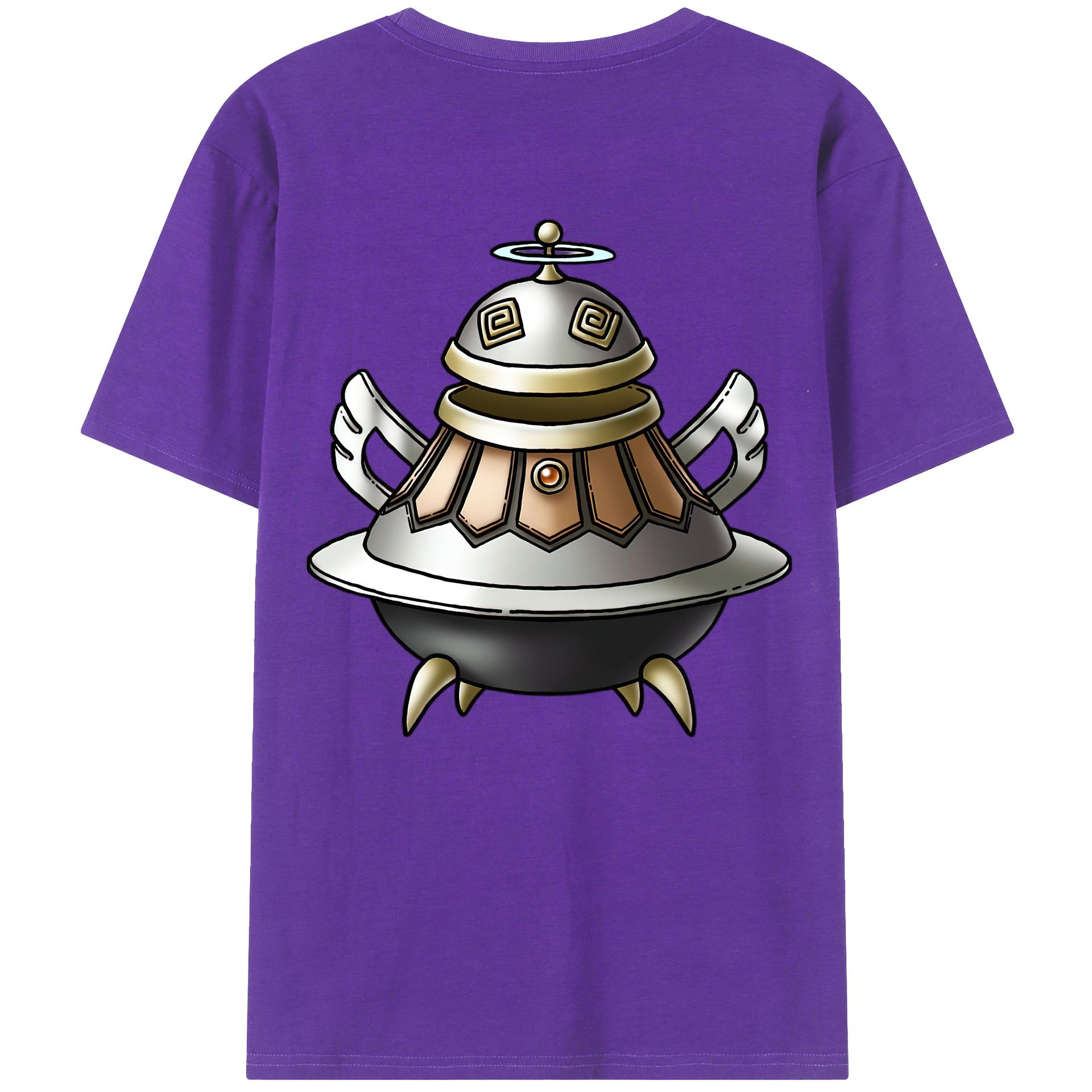（画像用） ドラゴンクエスト Doragon Kuesuto Dragon Quest 綿100％ メンズ半袖Tシャツ（バックプリント） 通気性