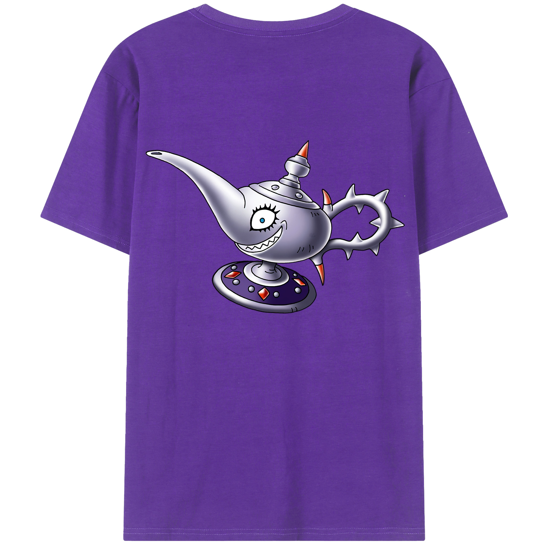 （画像用） ドラゴンクエスト Doragon Kuesuto Dragon Quest 綿100％ メンズ半袖Tシャツ（バックプリント） 通気性