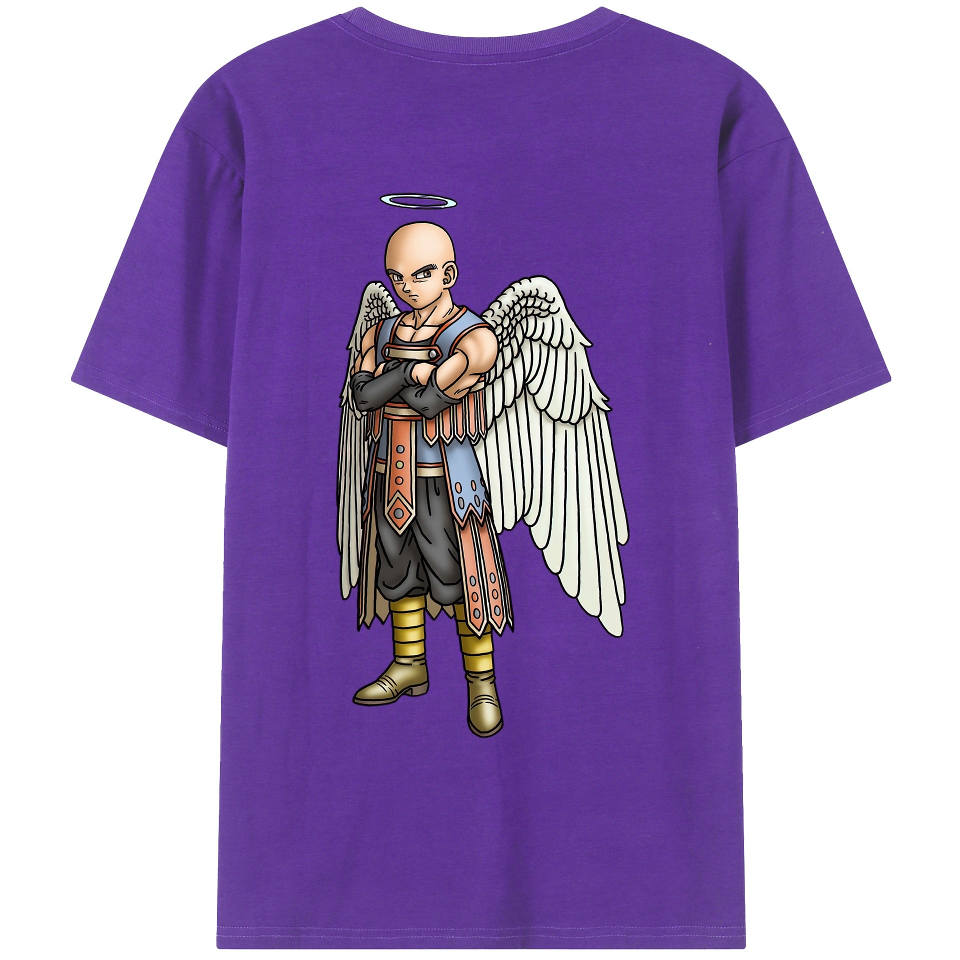 （画像用） ドラゴンクエスト Doragon Kuesuto Dragon Quest 綿100％ メンズ半袖Tシャツ（バックプリント） 通気性