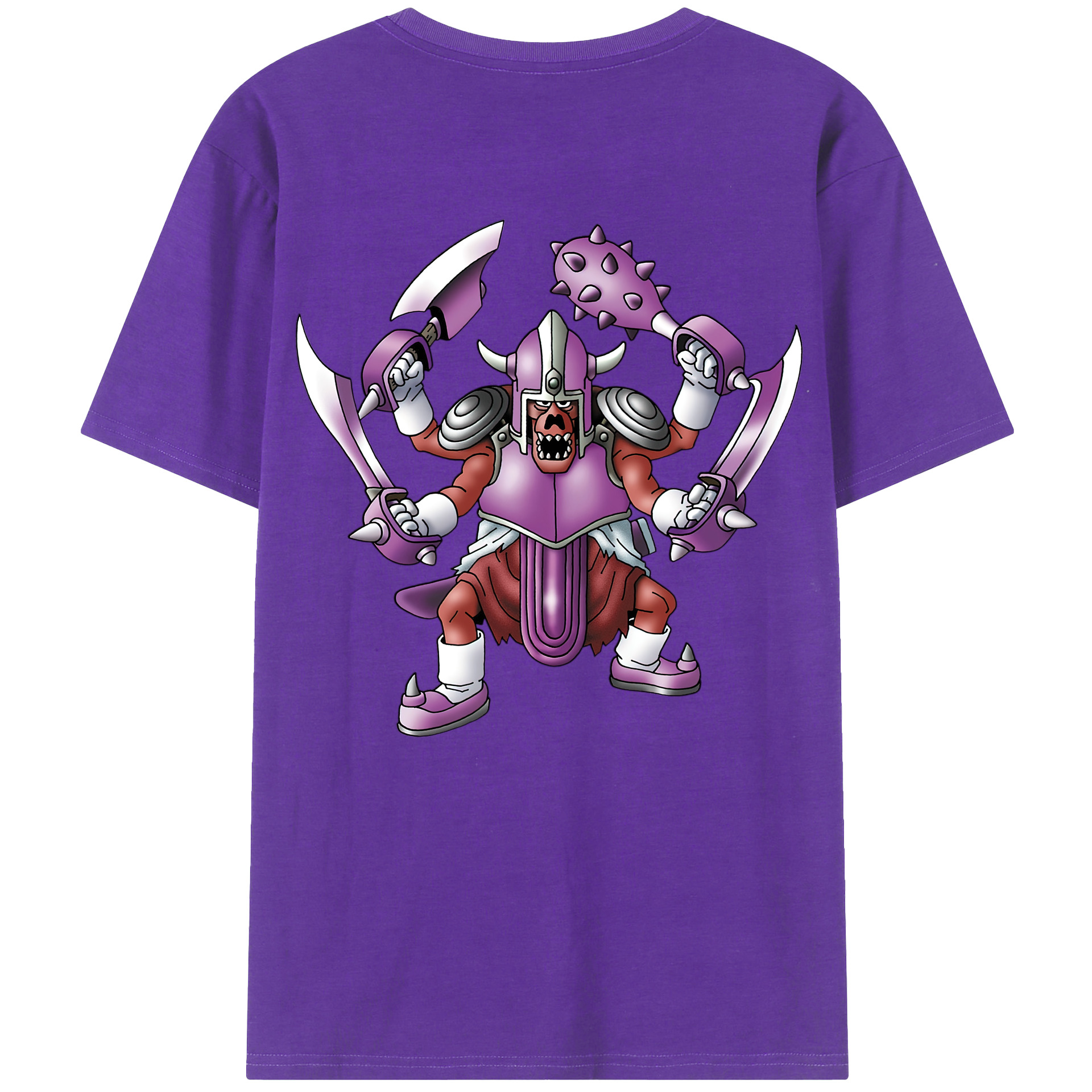 （画像用） ドラゴンクエスト Doragon Kuesuto Dragon Quest 綿100％ メンズ半袖Tシャツ（バックプリント） 通気性