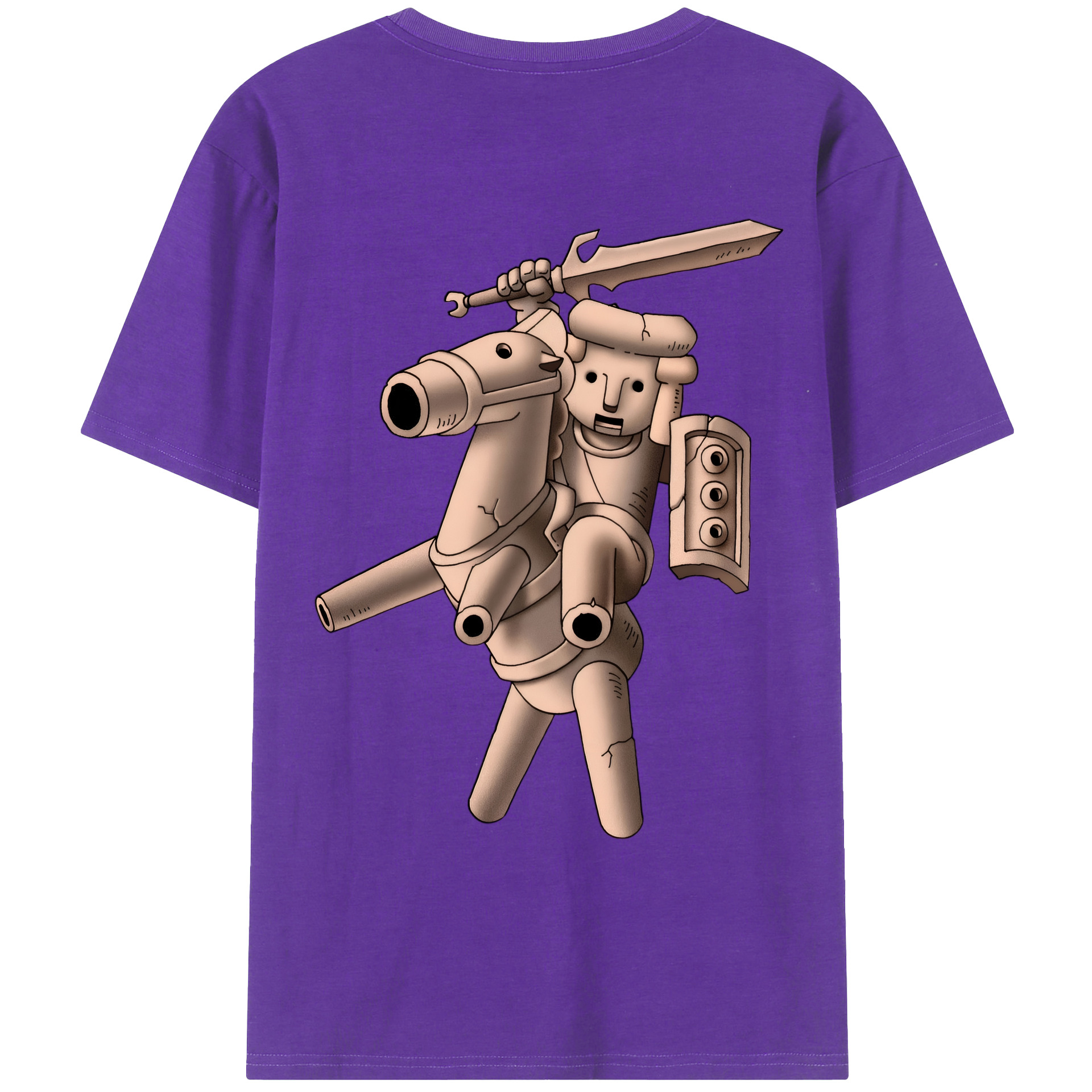 （画像用） ドラゴンクエスト Doragon Kuesuto Dragon Quest 綿100％ メンズ半袖Tシャツ（バックプリント） 通気性