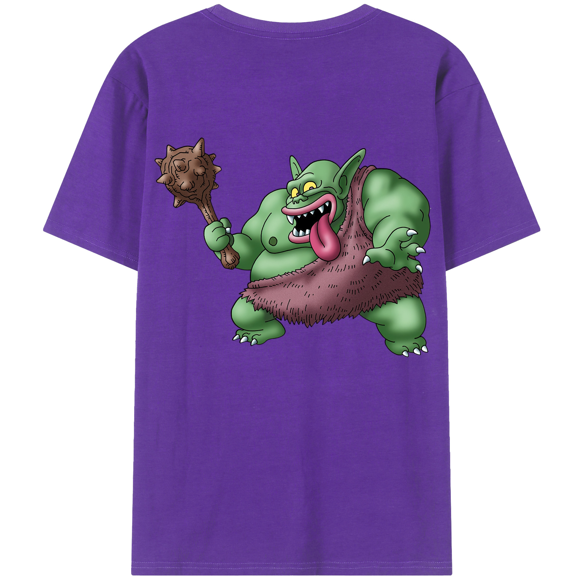 （画像用） ドラゴンクエスト Doragon Kuesuto Dragon Quest 綿100％ メンズ半袖Tシャツ（バックプリント） 通気性