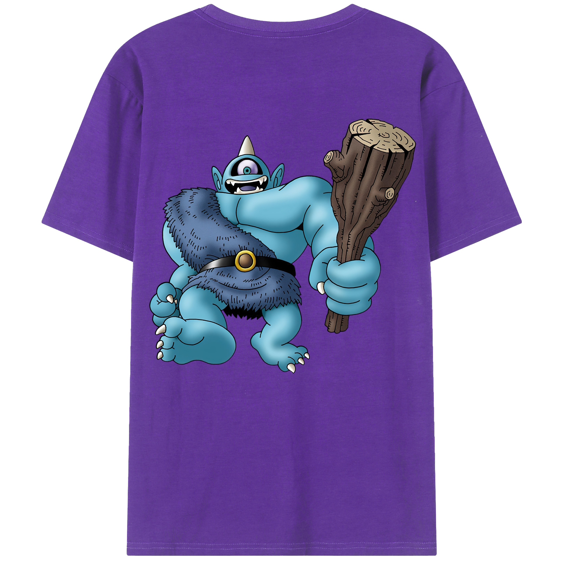 （画像用） ドラゴンクエスト Doragon Kuesuto Dragon Quest 綿100％ メンズ半袖Tシャツ（バックプリント） 通気性