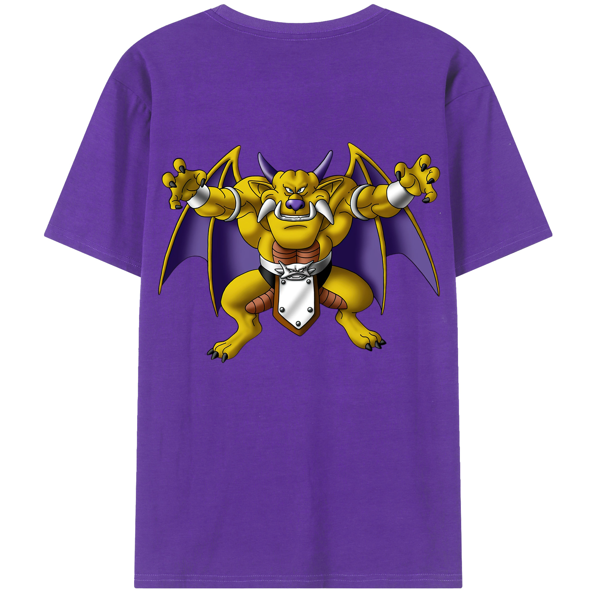 （画像用） ドラゴンクエスト Doragon Kuesuto Dragon Quest 綿100％ メンズ半袖Tシャツ（バックプリント） 通気性