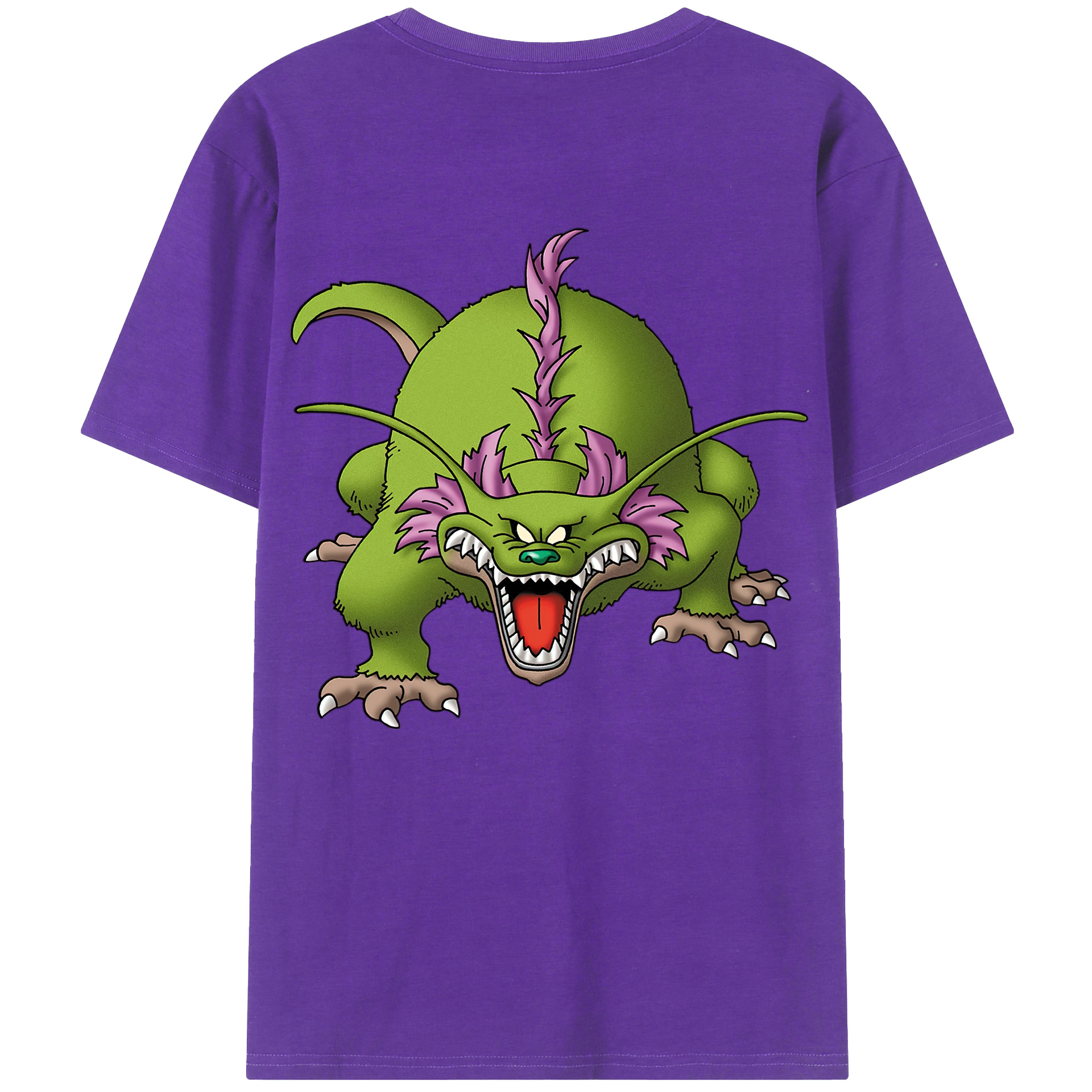 （画像用） ドラゴンクエスト Doragon Kuesuto Dragon Quest 綿100％ メンズ半袖Tシャツ（バックプリント） 通気性