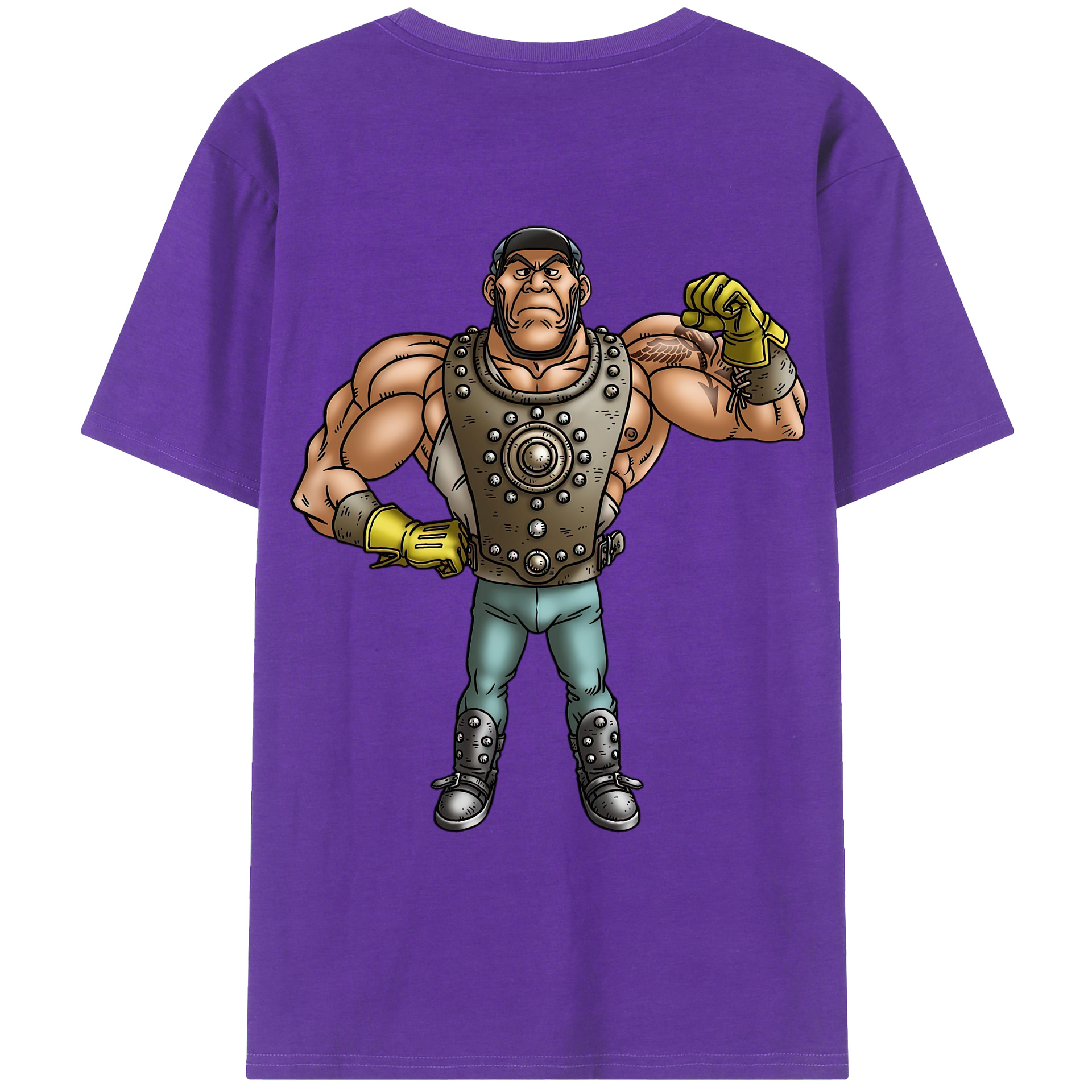 （画像用） ドラゴンクエスト Doragon Kuesuto Dragon Quest 綿100％ メンズ半袖Tシャツ（バックプリント） 通気性