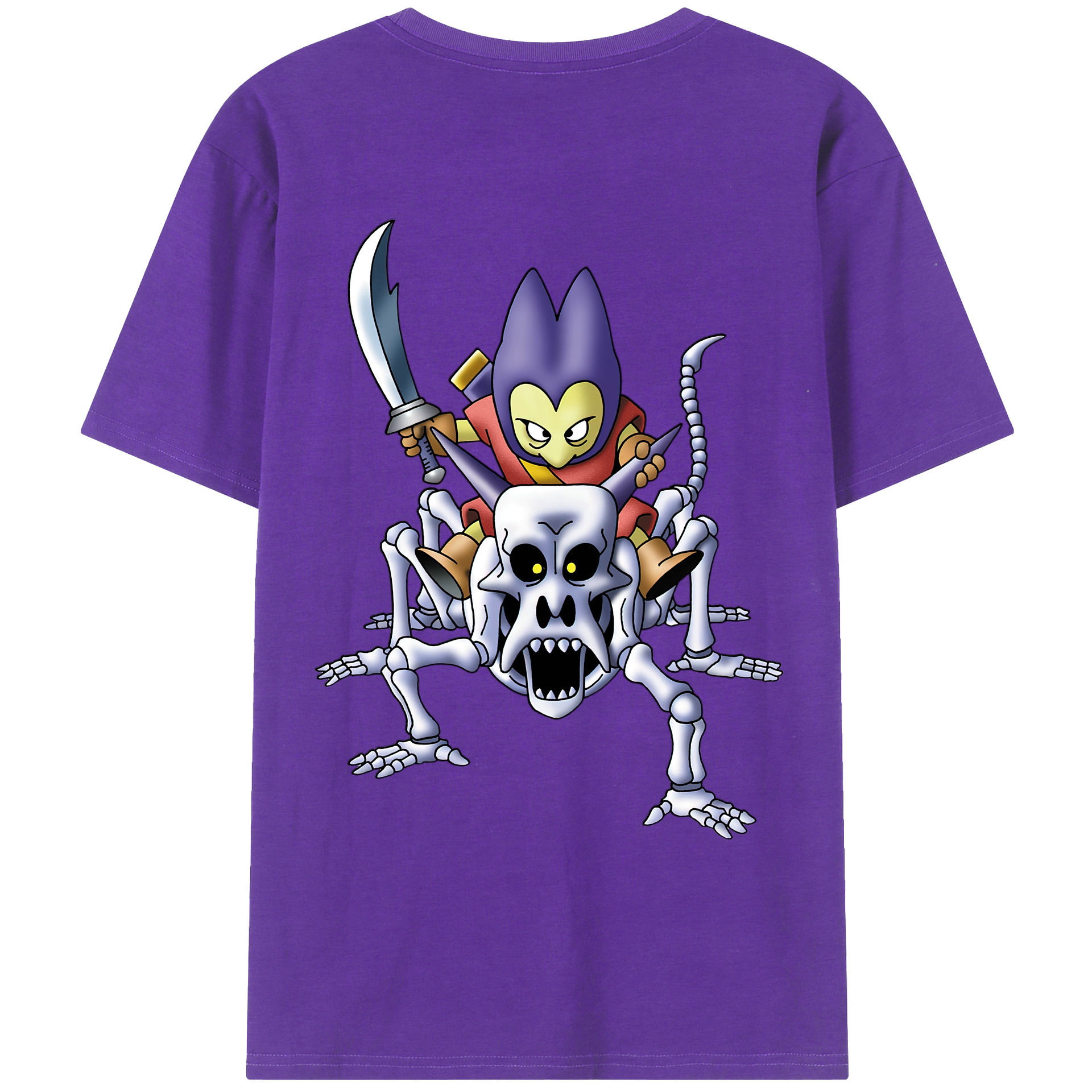 （画像用） ドラゴンクエスト Doragon Kuesuto Dragon Quest 綿100％ メンズ半袖Tシャツ（バックプリント） 通気性