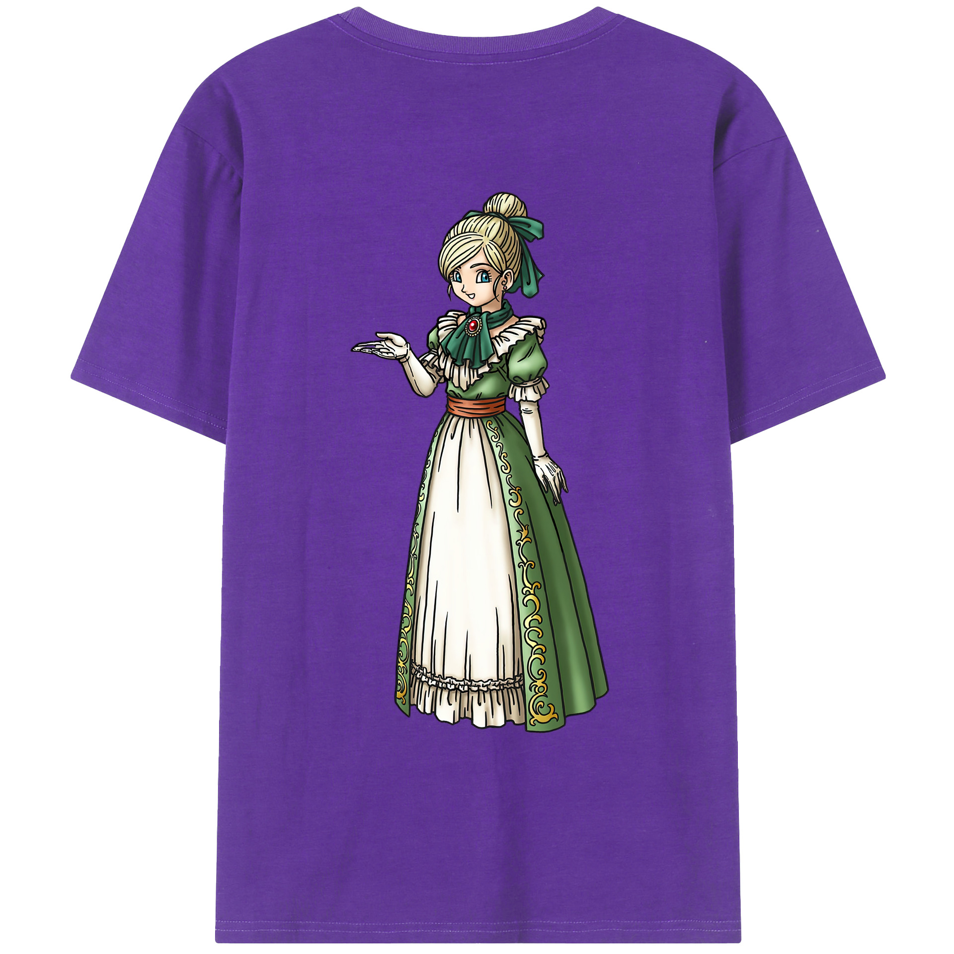 （画像用） ドラゴンクエスト Doragon Kuesuto Dragon Quest 綿100％ メンズ半袖Tシャツ（バックプリント） 通気性