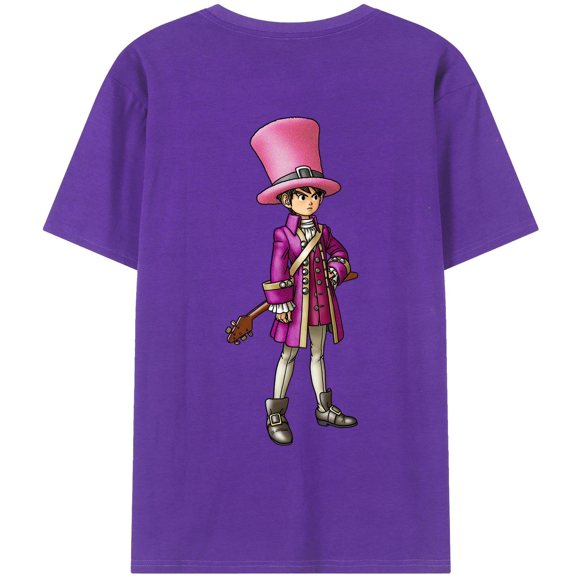 （画像用） ドラゴンクエスト Doragon Kuesuto Dragon Quest 綿100％ メンズ半袖Tシャツ（バックプリント） 通気性