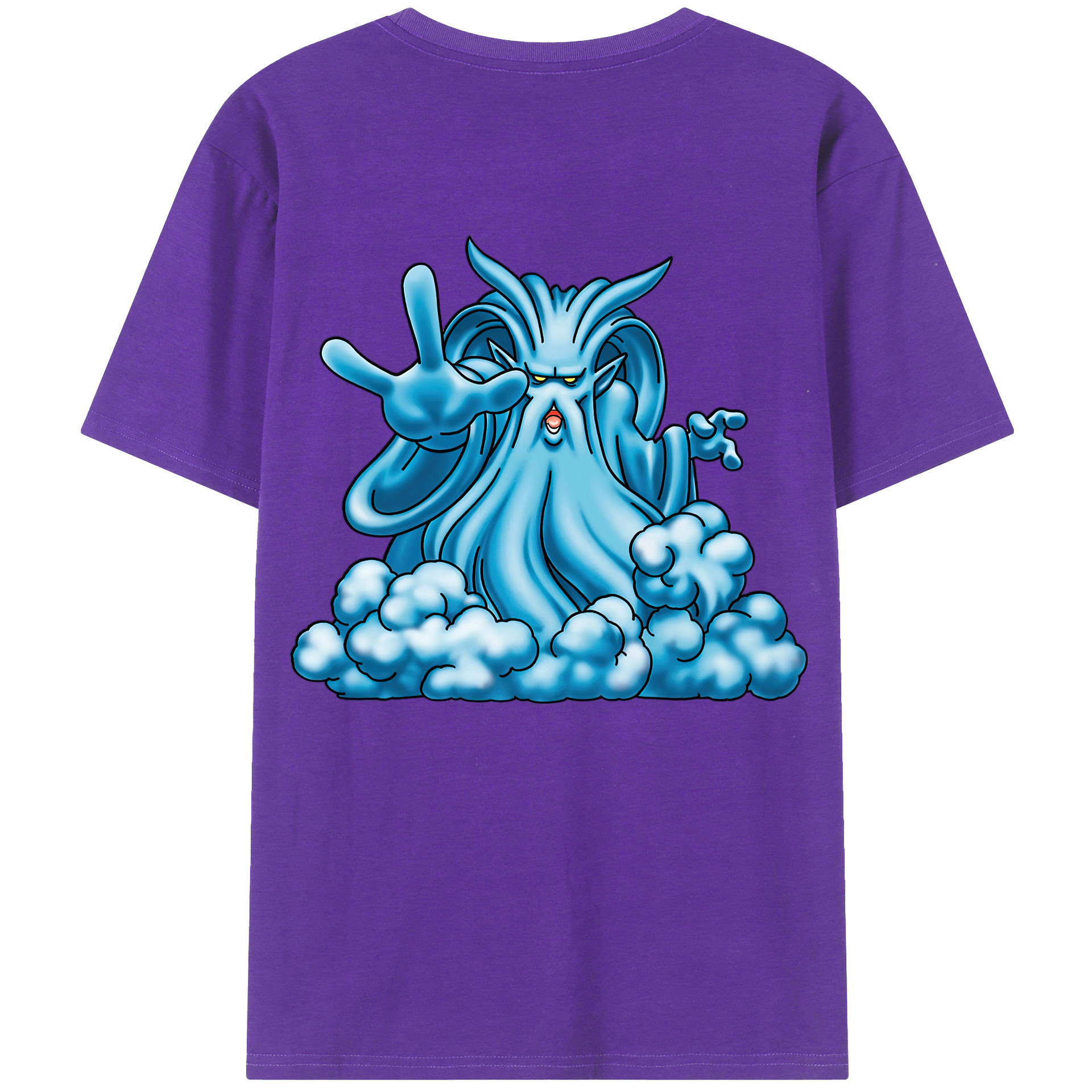 （画像用） ドラゴンクエスト Doragon Kuesuto Dragon Quest 綿100％ メンズ半袖Tシャツ（バックプリント） 通気性