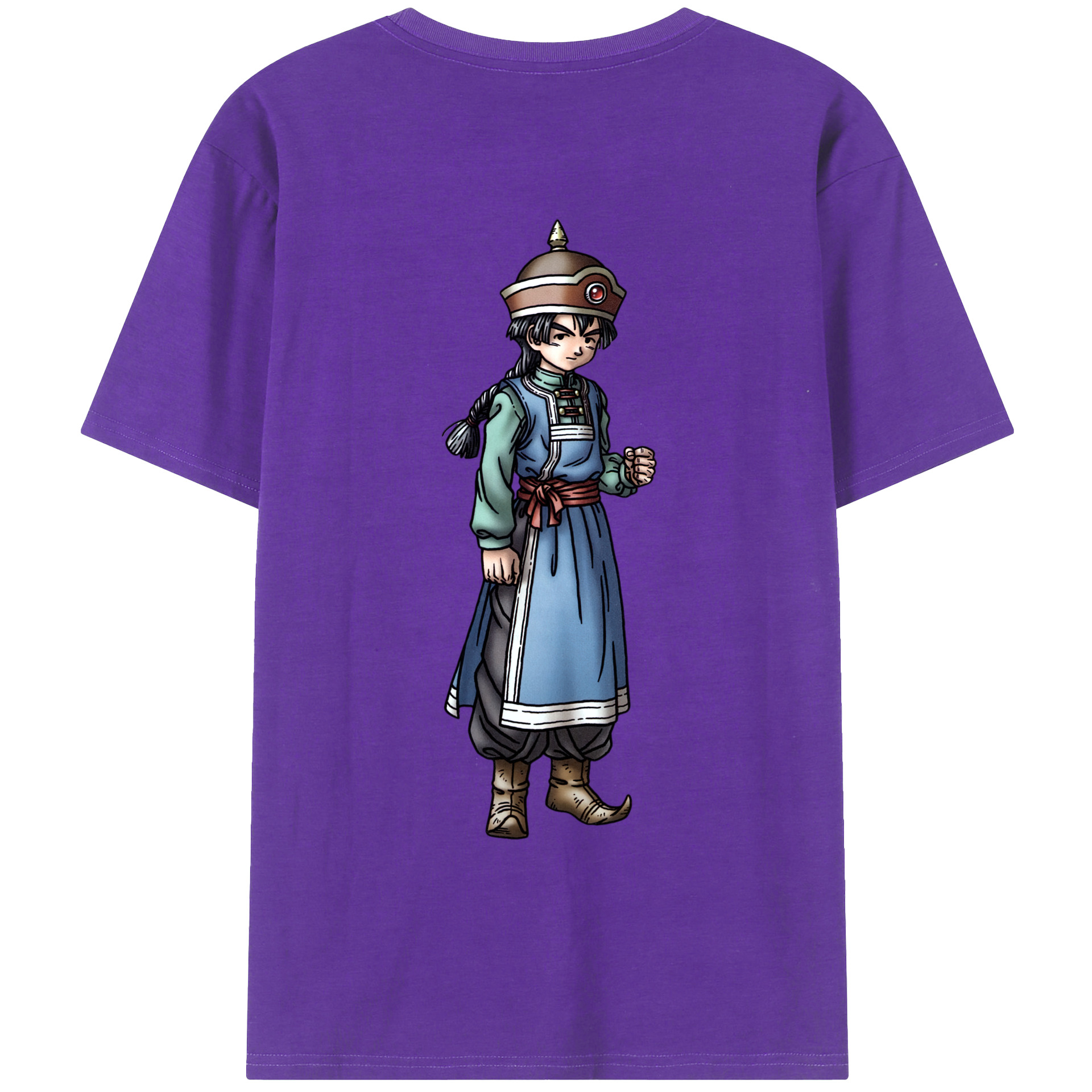 （画像用） ドラゴンクエスト Doragon Kuesuto Dragon Quest 綿100％ メンズ半袖Tシャツ（バックプリント） 通気性
