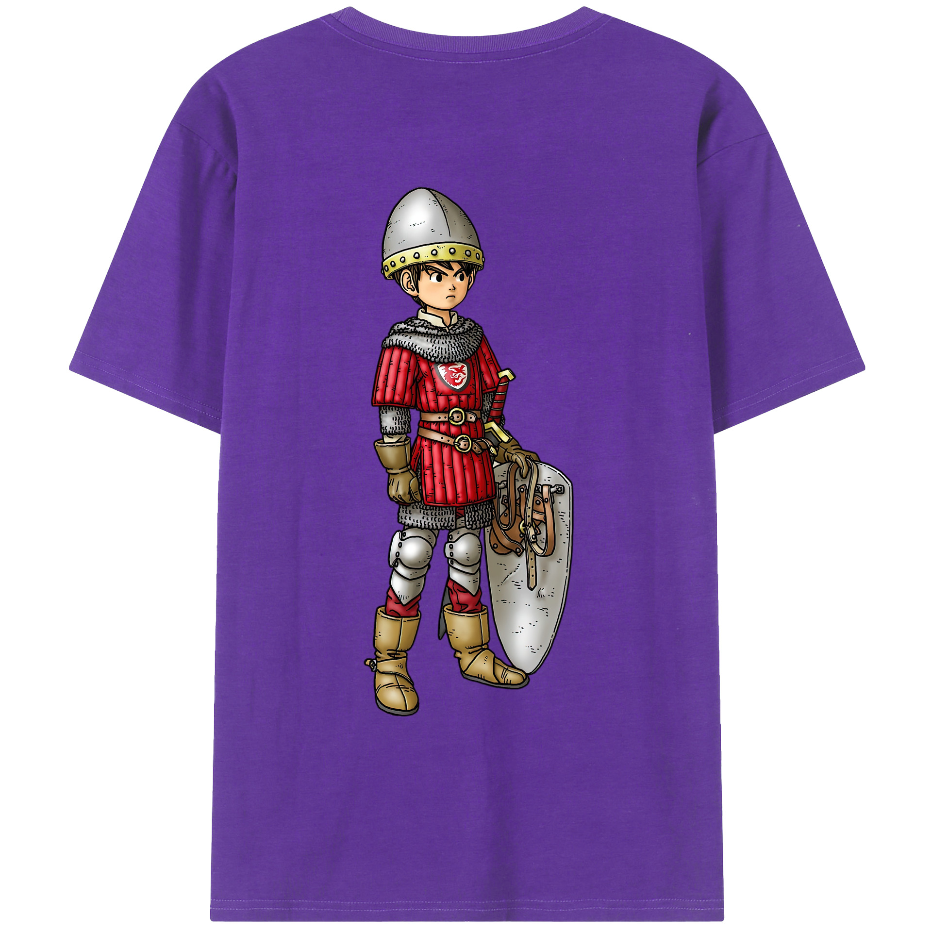 （画像用） ドラゴンクエスト Doragon Kuesuto Dragon Quest 綿100％ メンズ半袖Tシャツ（バックプリント） 通気性