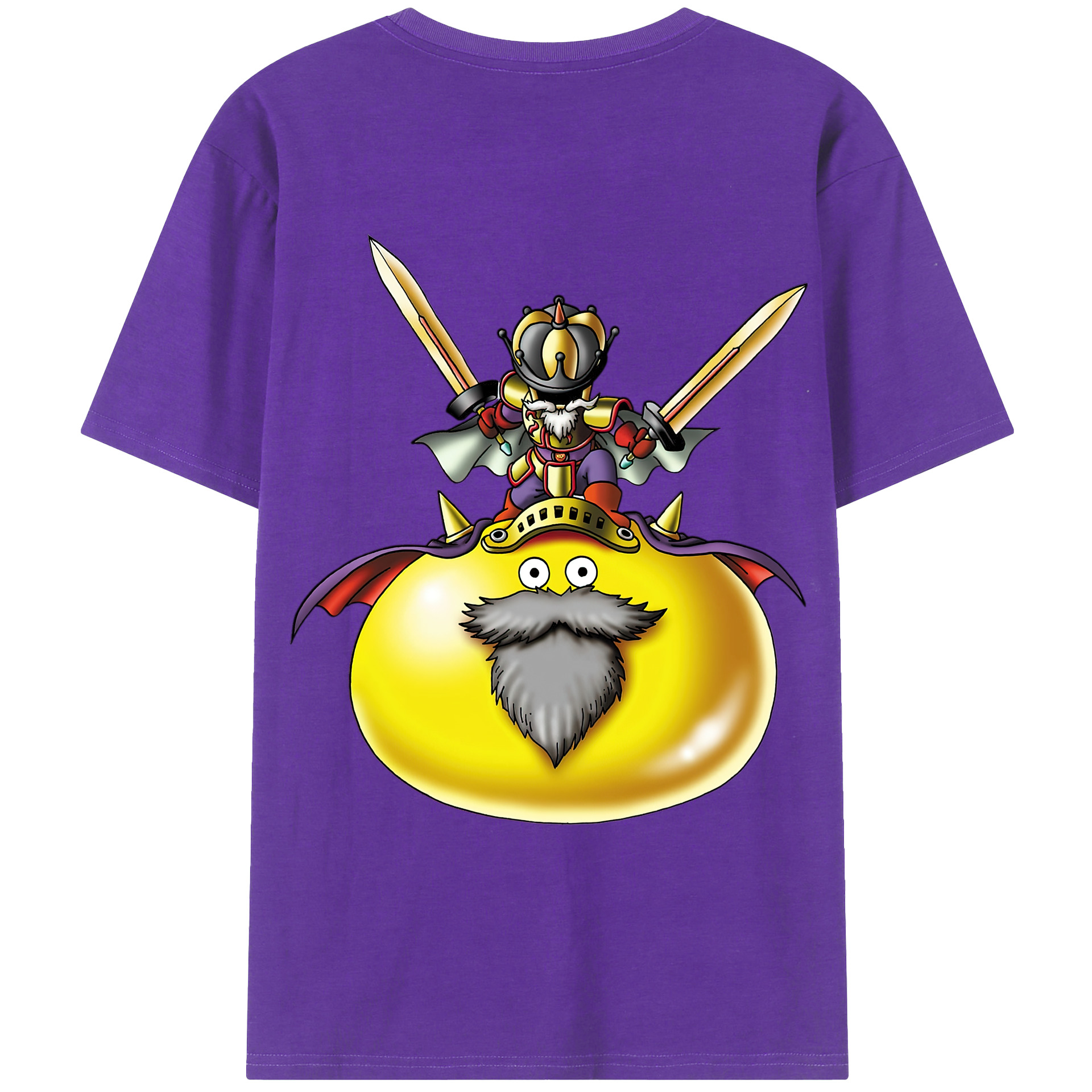 （画像用） ドラゴンクエスト Doragon Kuesuto Dragon Quest 綿100％ メンズ半袖Tシャツ（バックプリント） 通気性