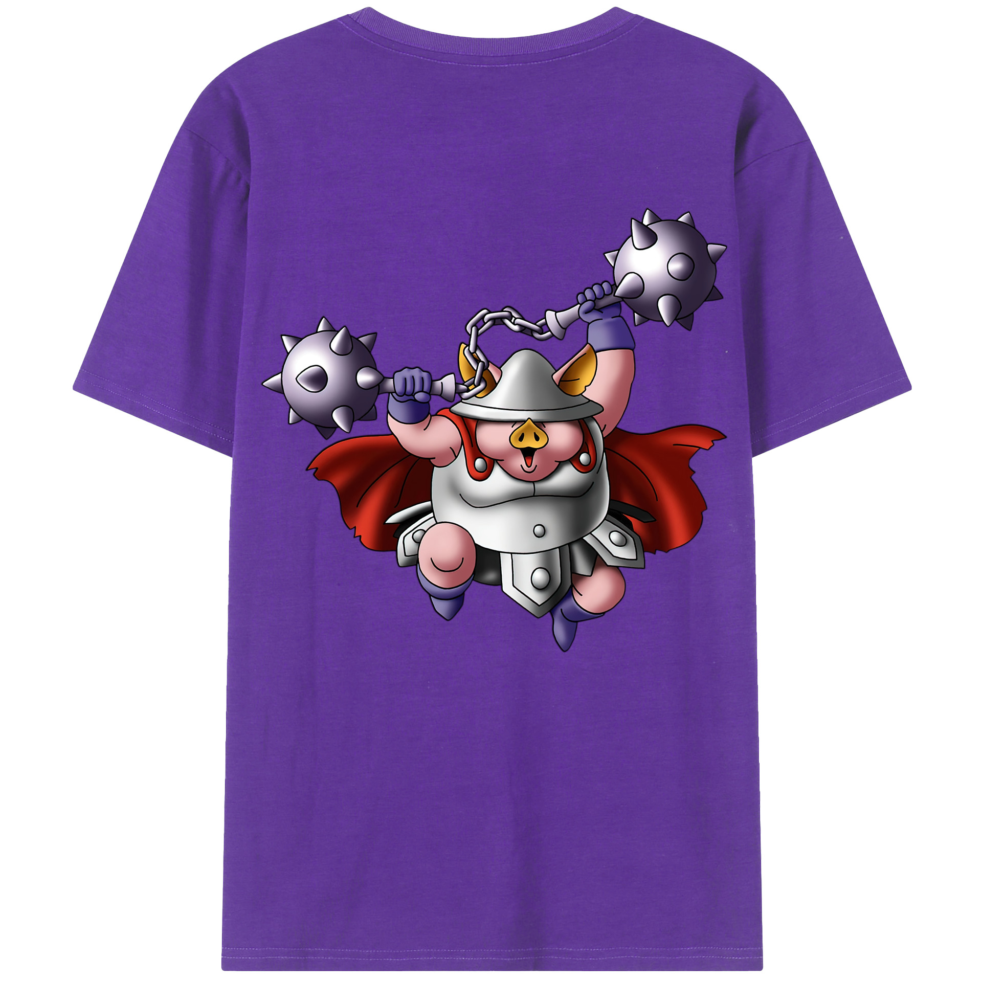 （画像用） ドラゴンクエスト Doragon Kuesuto Dragon Quest 綿100％ メンズ半袖Tシャツ（バックプリント） 通気性