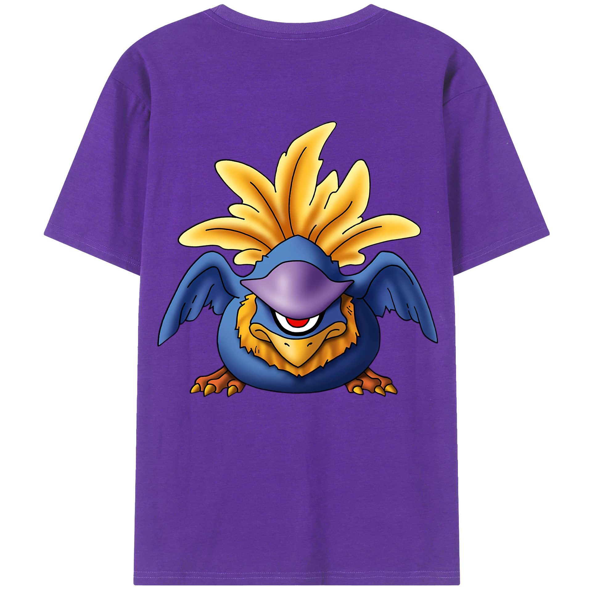（画像用） ドラゴンクエスト Doragon Kuesuto Dragon Quest 綿100％ メンズ半袖Tシャツ（バックプリント） 通気性