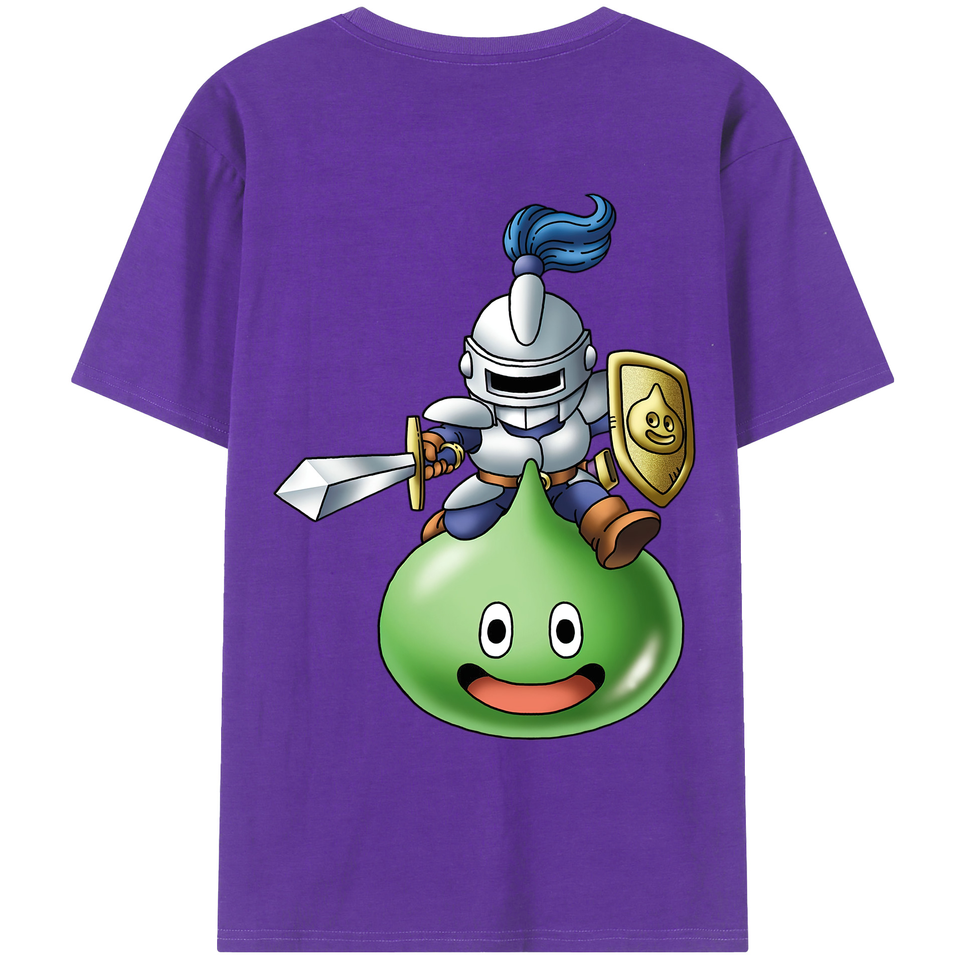 （画像用） ドラゴンクエスト Doragon Kuesuto Dragon Quest 綿100％ メンズ半袖Tシャツ（バックプリント） 通気性