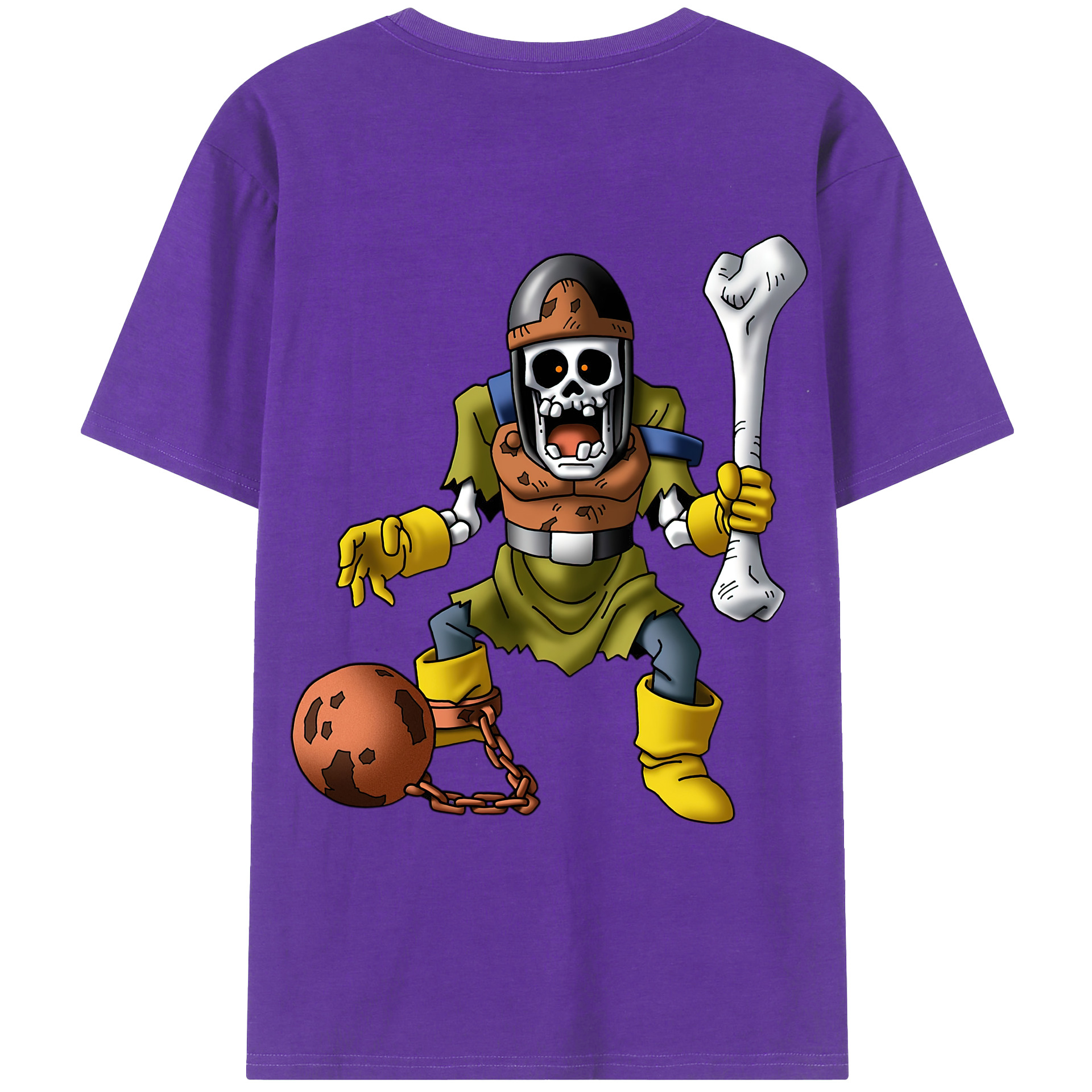 （画像用） ドラゴンクエスト Doragon Kuesuto Dragon Quest 綿100％ メンズ半袖Tシャツ（バックプリント） 通気性