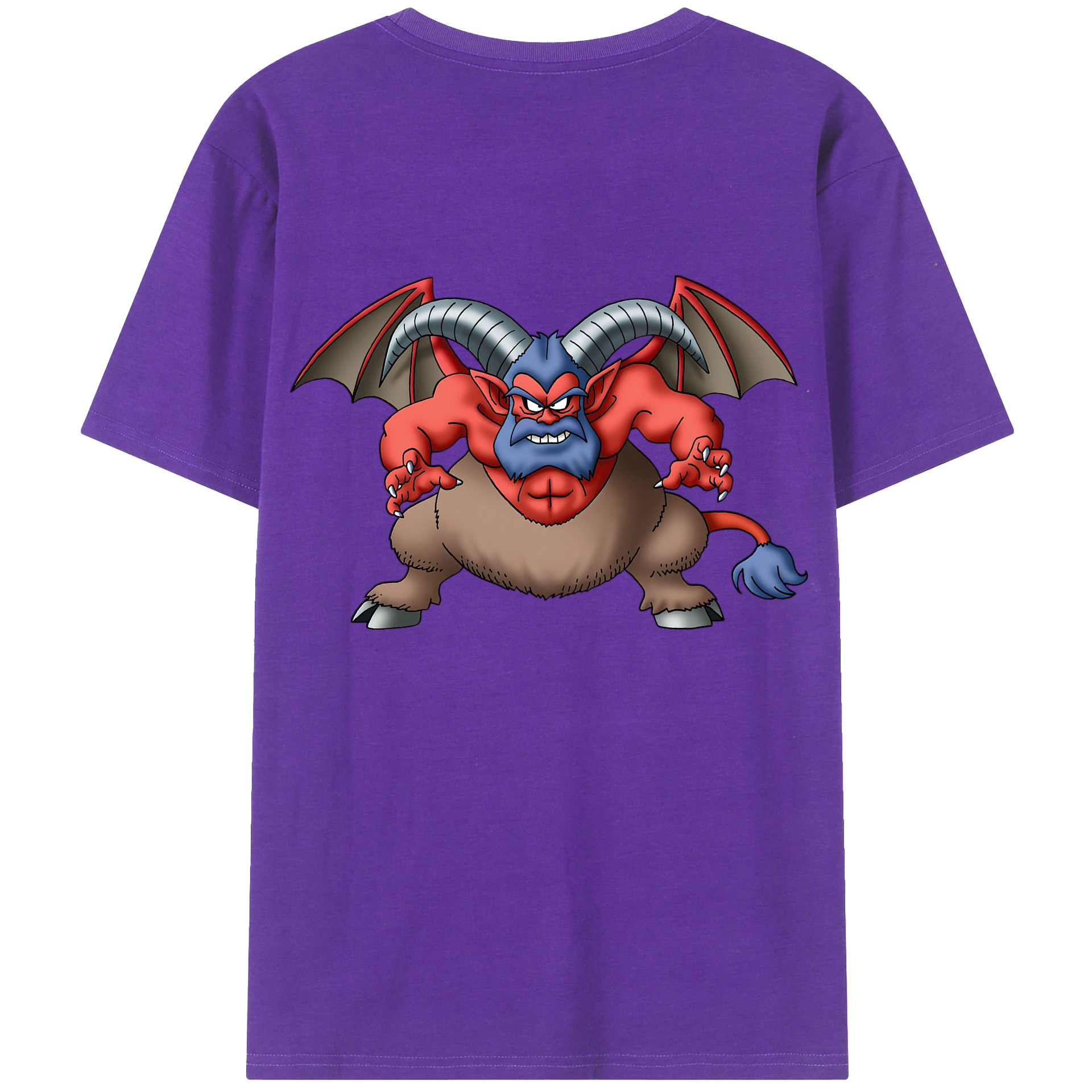 （画像用） ドラゴンクエスト Doragon Kuesuto Dragon Quest 綿100％ メンズ半袖Tシャツ（バックプリント） 通気性