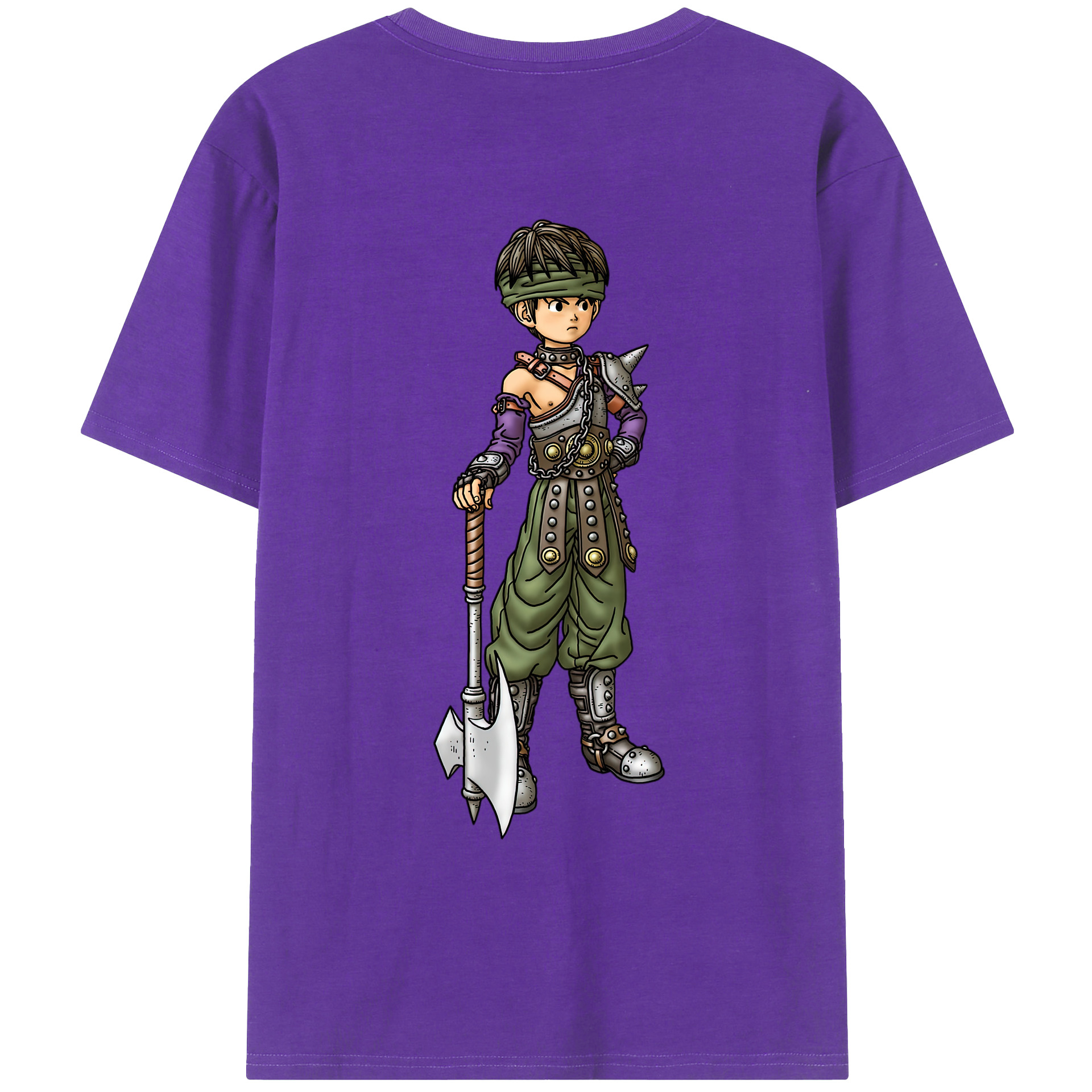（画像用） ドラゴンクエスト Doragon Kuesuto Dragon Quest 綿100％ メンズ半袖Tシャツ（バックプリント） 通気性