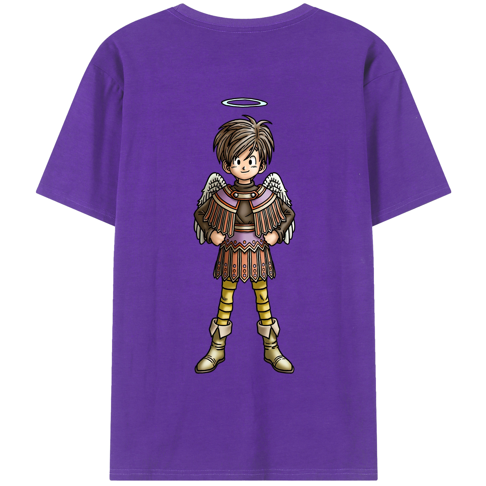 （画像用） ドラゴンクエスト Doragon Kuesuto Dragon Quest 綿100％ メンズ半袖Tシャツ（バックプリント） 通気性