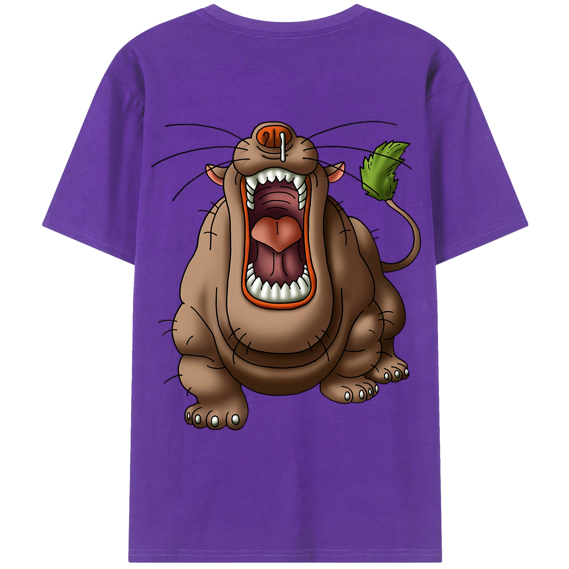 （画像用） ドラゴンクエスト Doragon Kuesuto Dragon Quest 綿100％ メンズ半袖Tシャツ（バックプリント） 通気性