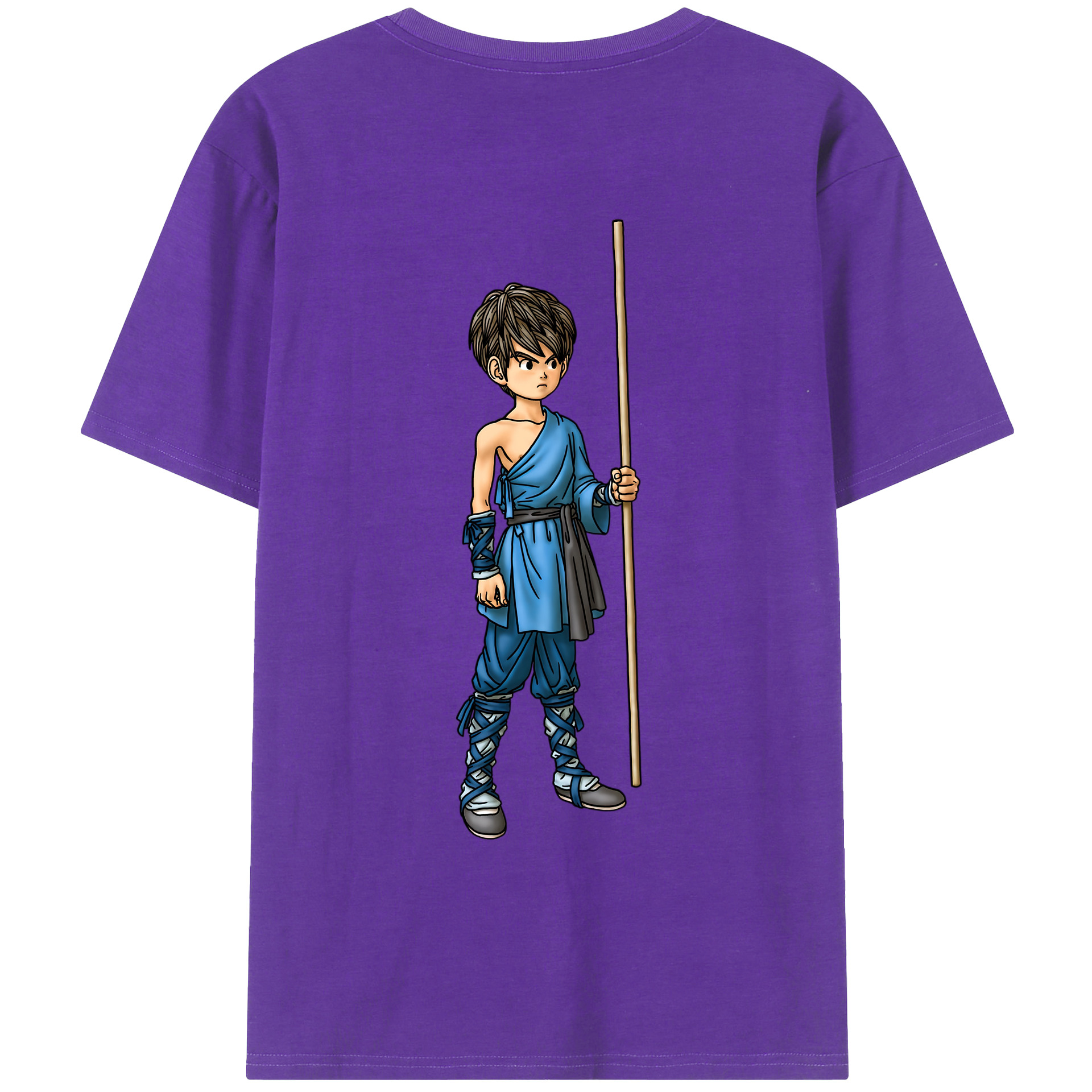 （画像用） ドラゴンクエスト Doragon Kuesuto Dragon Quest 綿100％ メンズ半袖Tシャツ（バックプリント） 通気性