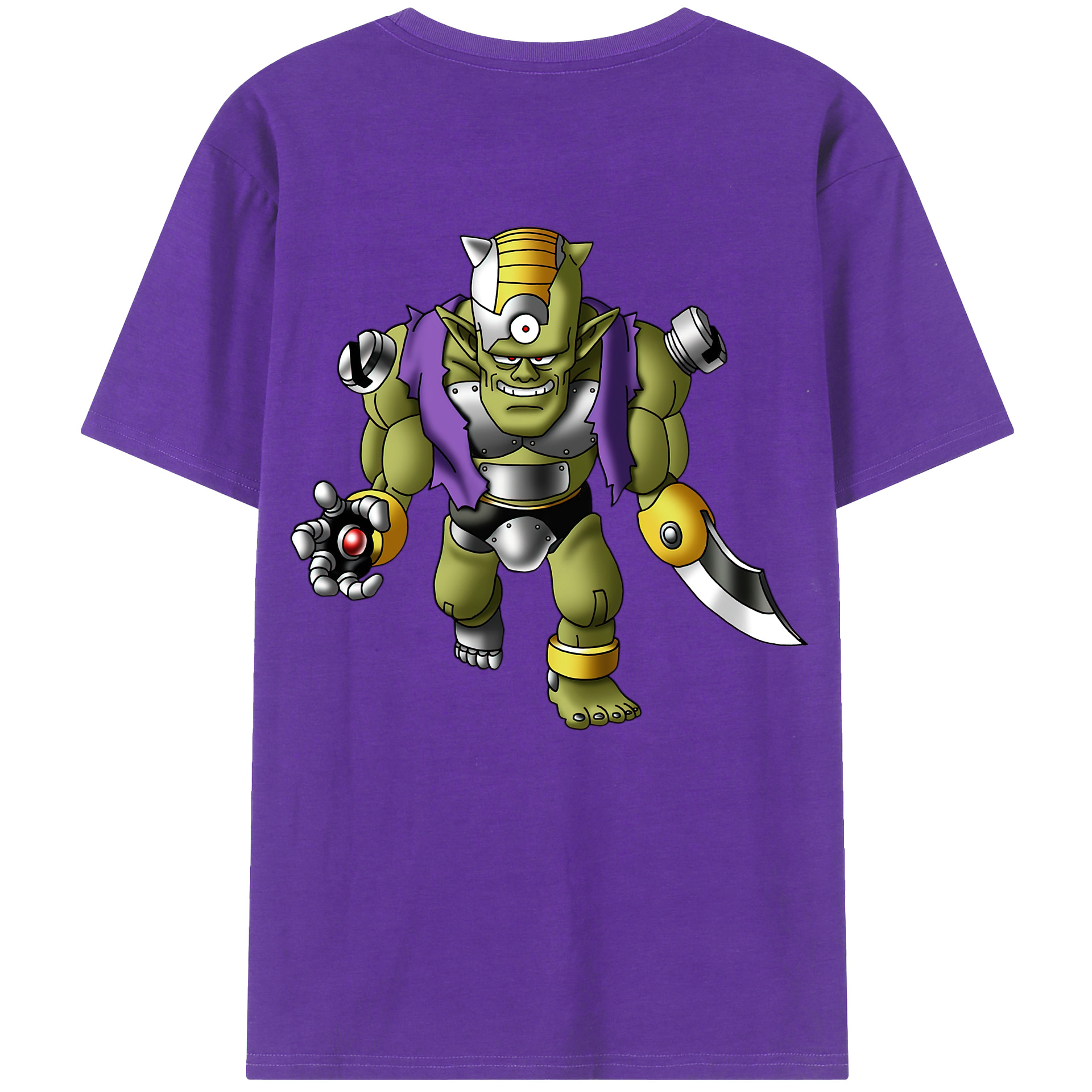 （画像用） ドラゴンクエスト Doragon Kuesuto Dragon Quest 綿100％ メンズ半袖Tシャツ（バックプリント） 通気性