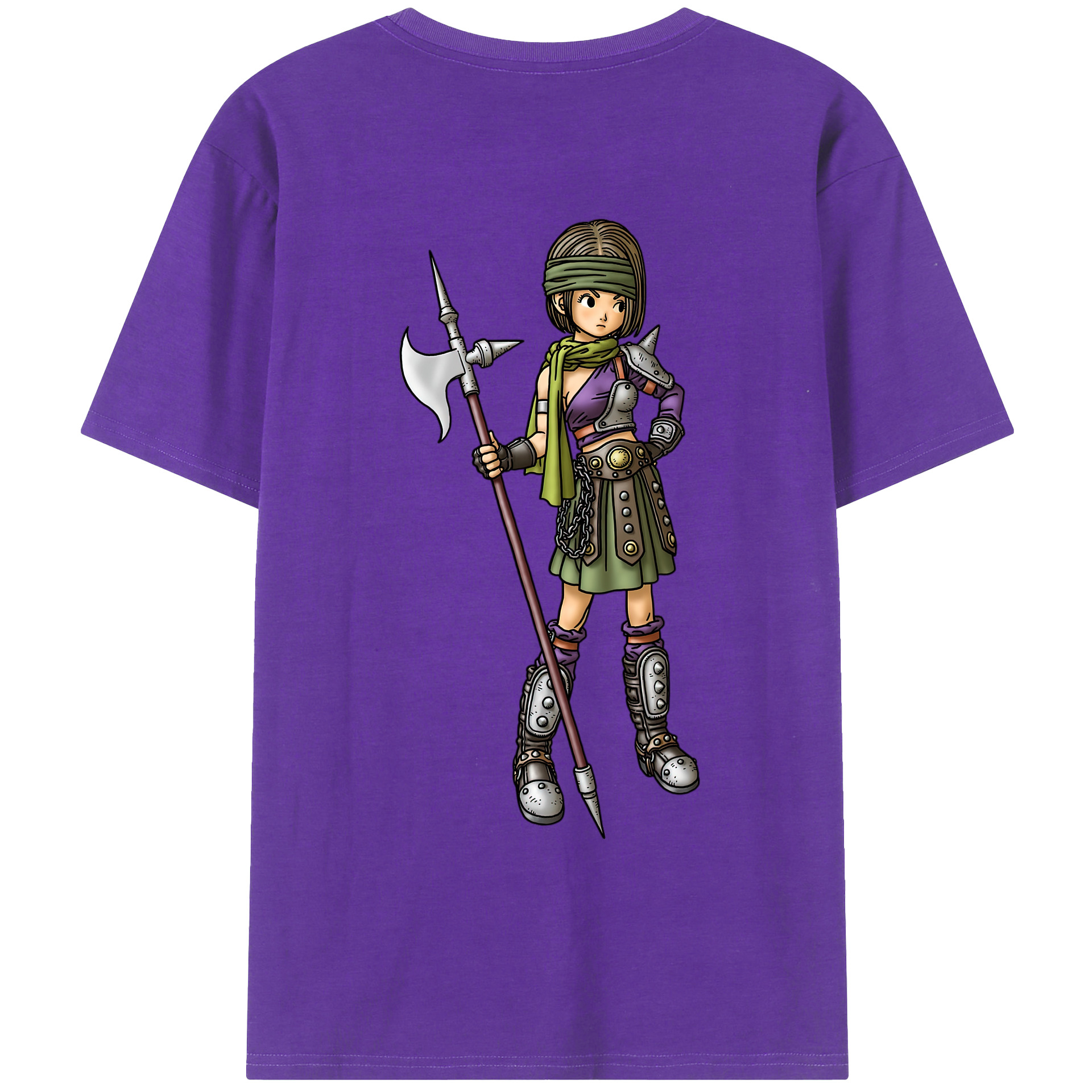（画像用） ドラゴンクエスト Doragon Kuesuto Dragon Quest 綿100％ メンズ半袖Tシャツ（バックプリント） 通気性
