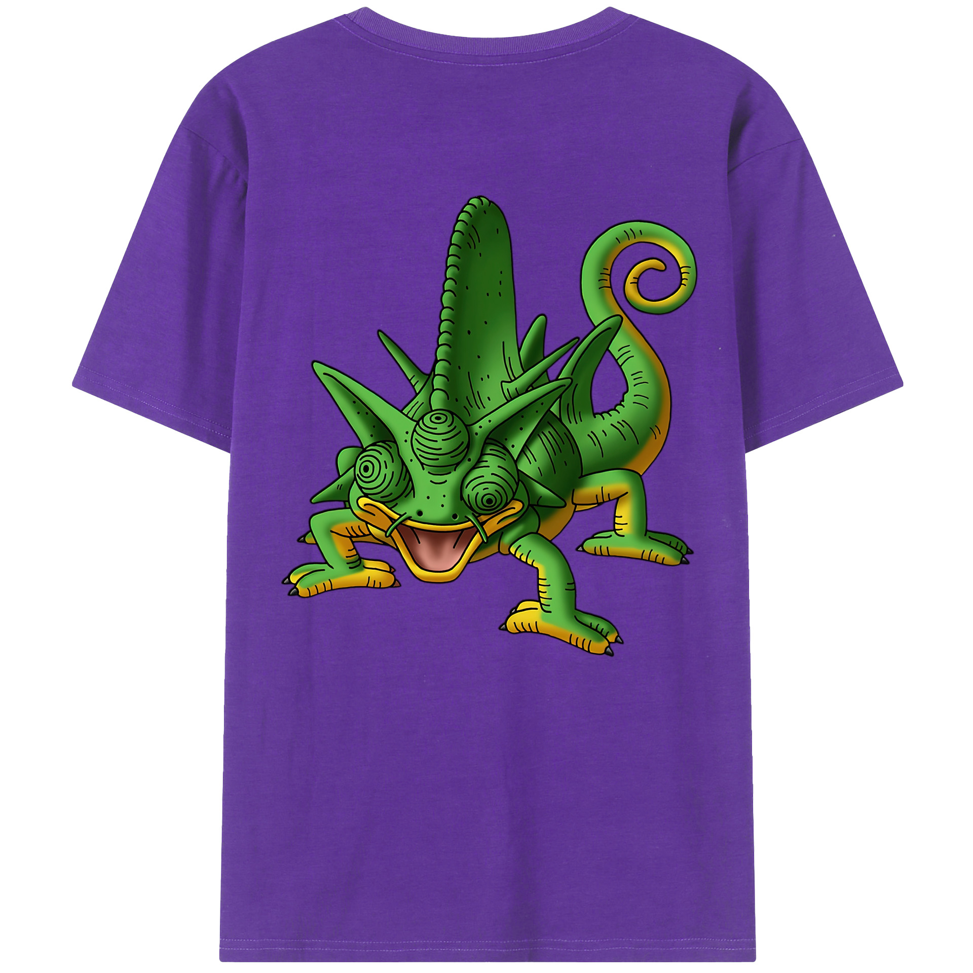 （画像用） ドラゴンクエスト Doragon Kuesuto Dragon Quest 綿100％ メンズ半袖Tシャツ（バックプリント） 通気性