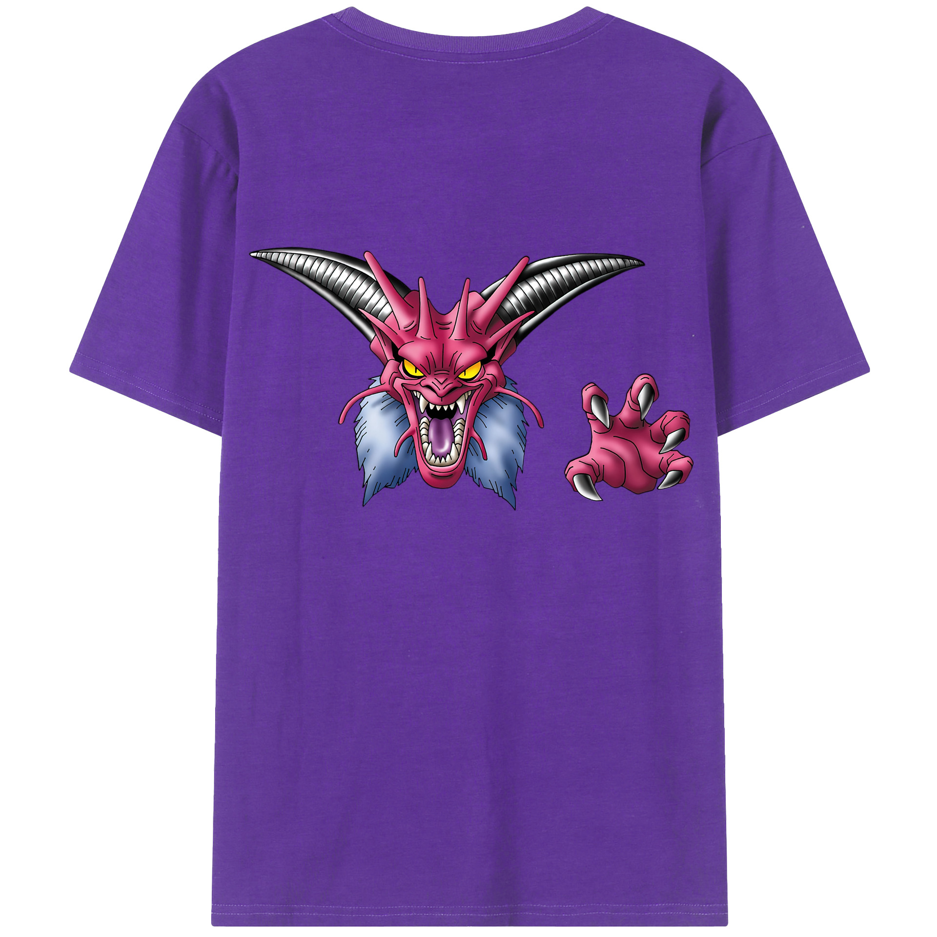 （画像用） ドラゴンクエスト Doragon Kuesuto Dragon Quest 綿100％ メンズ半袖Tシャツ（バックプリント） 通気性