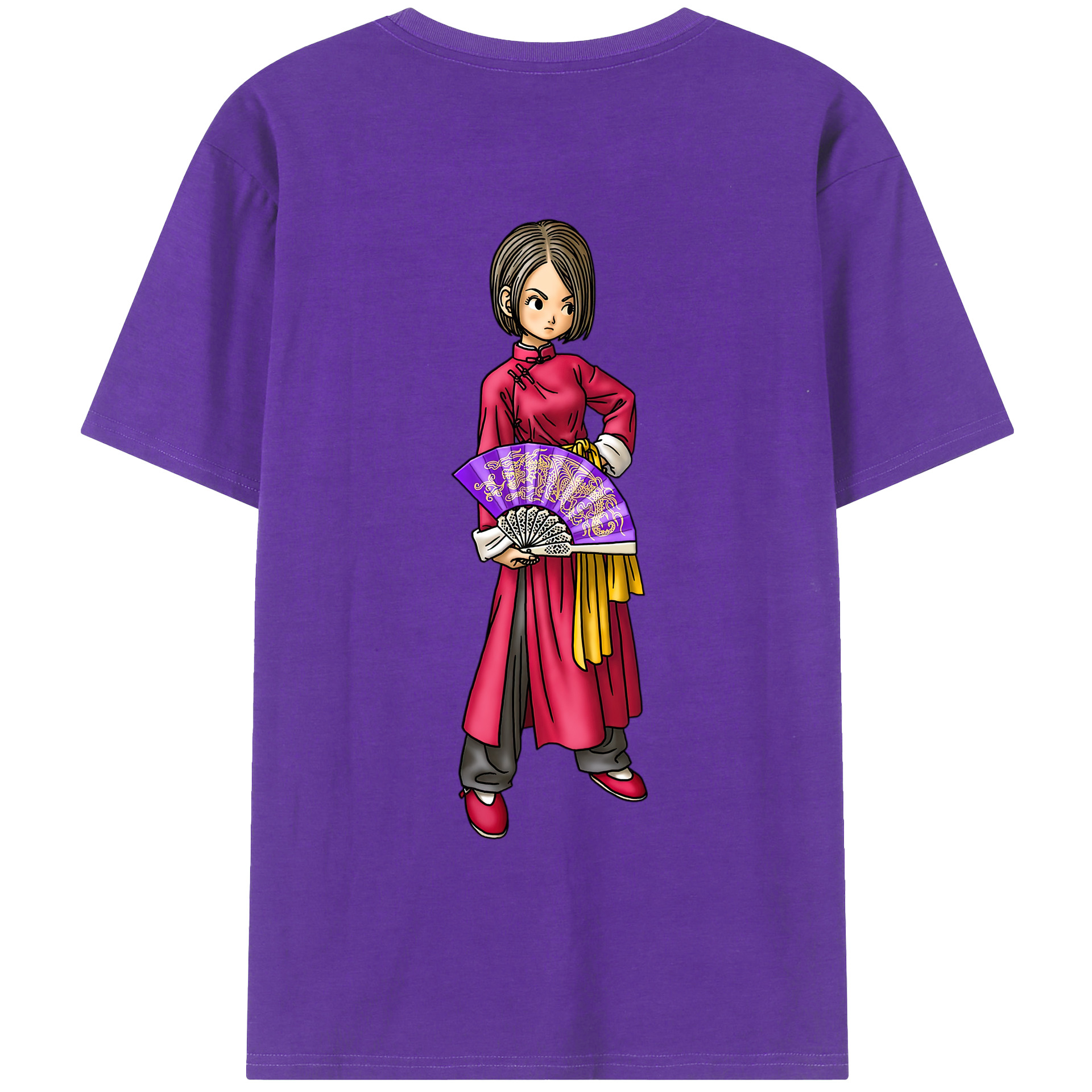（画像用） ドラゴンクエスト Doragon Kuesuto Dragon Quest 綿100％ メンズ半袖Tシャツ（バックプリント） 通気性