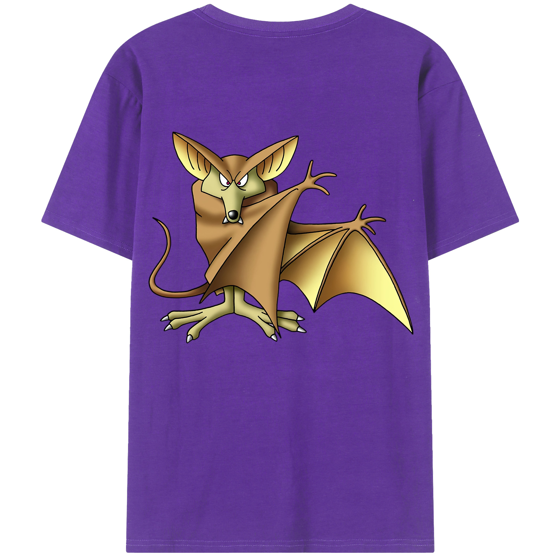 （画像用） ドラゴンクエスト Doragon Kuesuto Dragon Quest 綿100％ メンズ半袖Tシャツ（バックプリント） 通気性