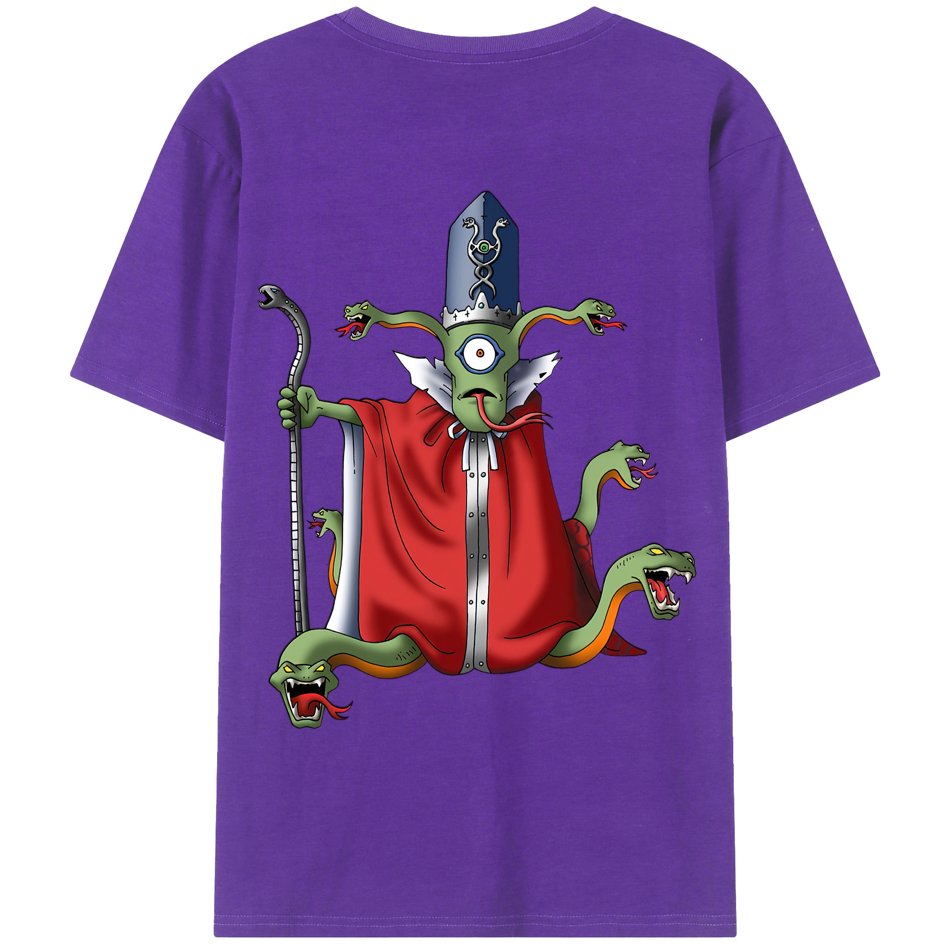 （画像用） ドラゴンクエスト Doragon Kuesuto Dragon Quest 綿100％ メンズ半袖Tシャツ（バックプリント） 通気性