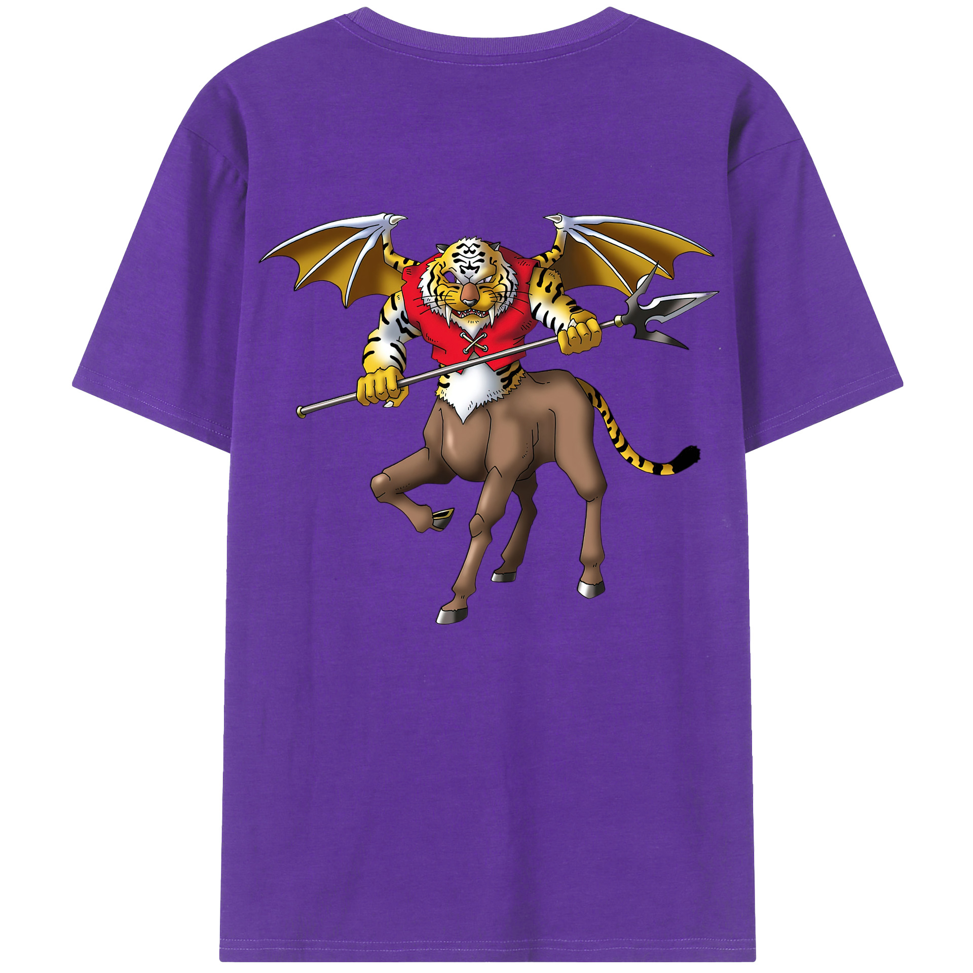 （画像用） ドラゴンクエスト Doragon Kuesuto Dragon Quest 綿100％ メンズ半袖Tシャツ（バックプリント） 通気性