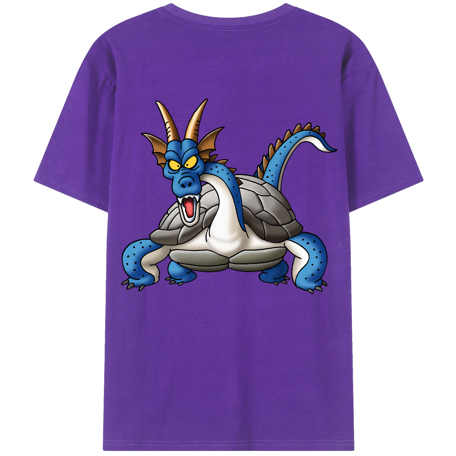 （画像用） ドラゴンクエスト Doragon Kuesuto Dragon Quest 綿100％ メンズ半袖Tシャツ（バックプリント） 通気性