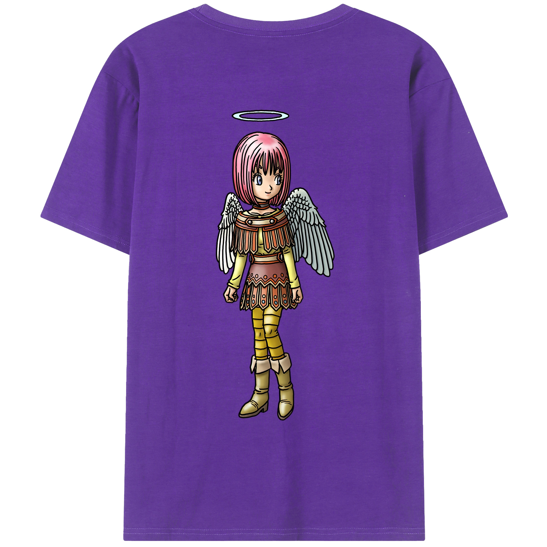 （画像用） ドラゴンクエスト Doragon Kuesuto Dragon Quest 綿100％ メンズ半袖Tシャツ（バックプリント） 通気性