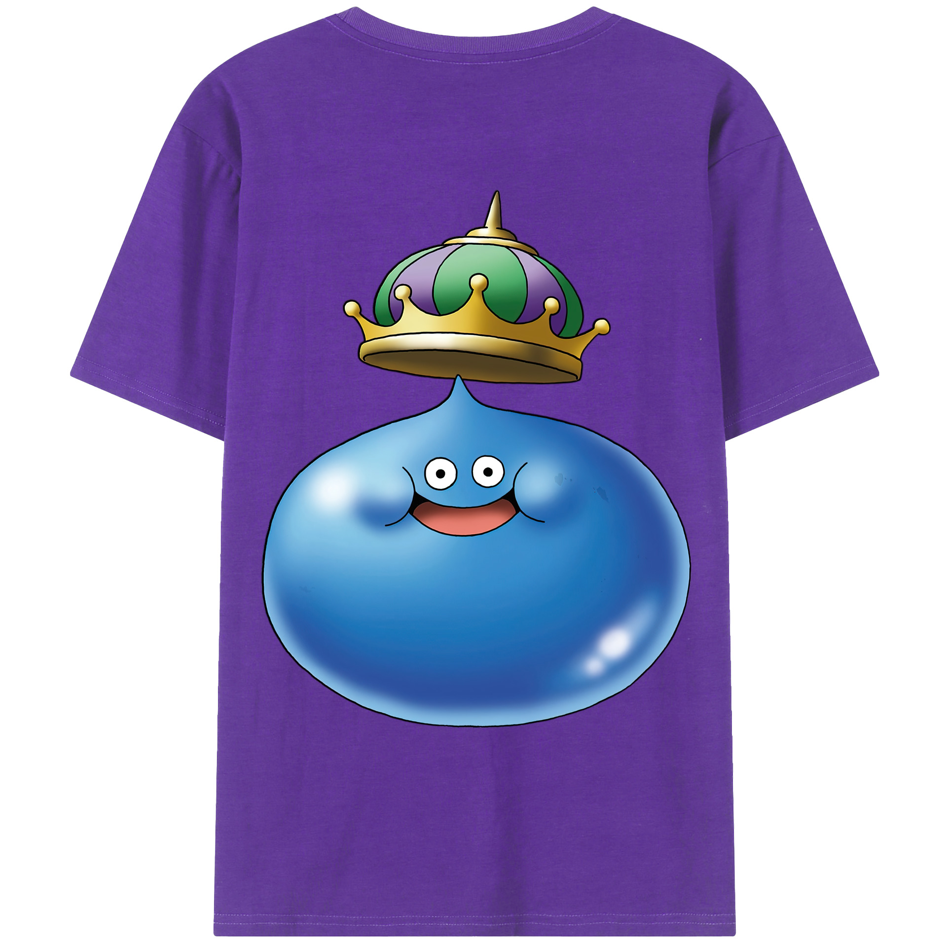 （画像用） ドラゴンクエスト Doragon Kuesuto Dragon Quest 綿100％ メンズ半袖Tシャツ（バックプリント） 通気性
