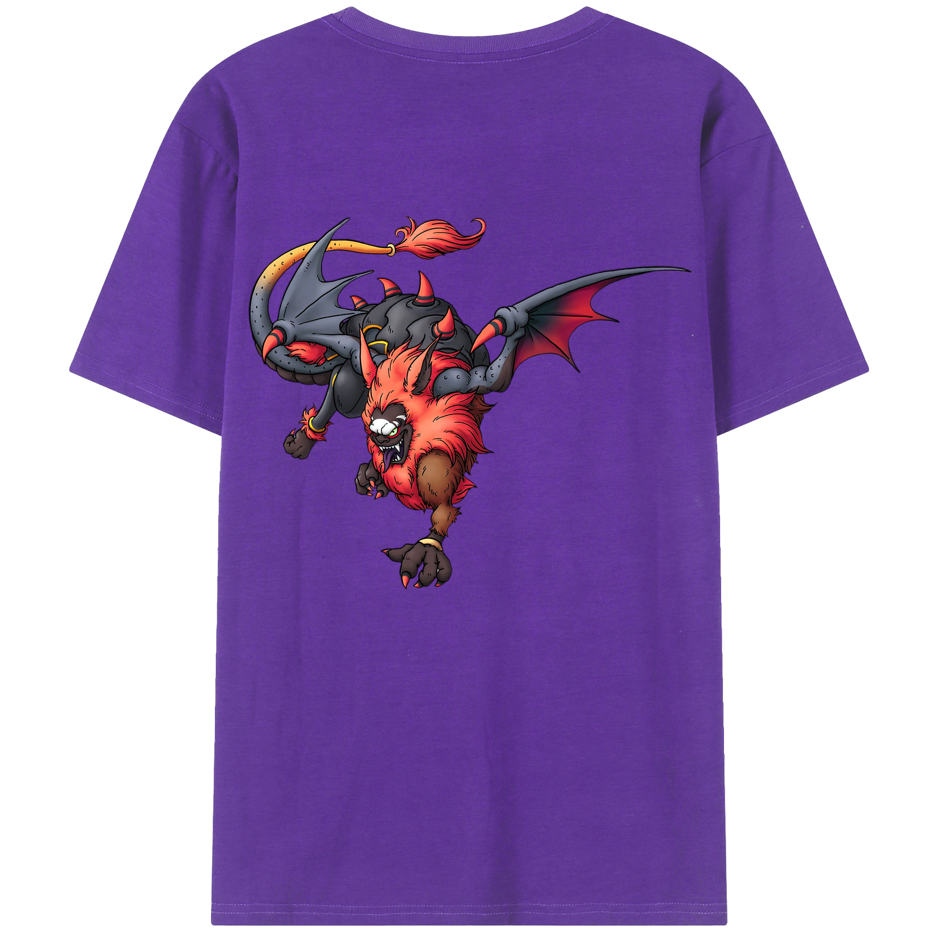 （画像用） ドラゴンクエスト Doragon Kuesuto Dragon Quest 綿100％ メンズ半袖Tシャツ（バックプリント） 通気性