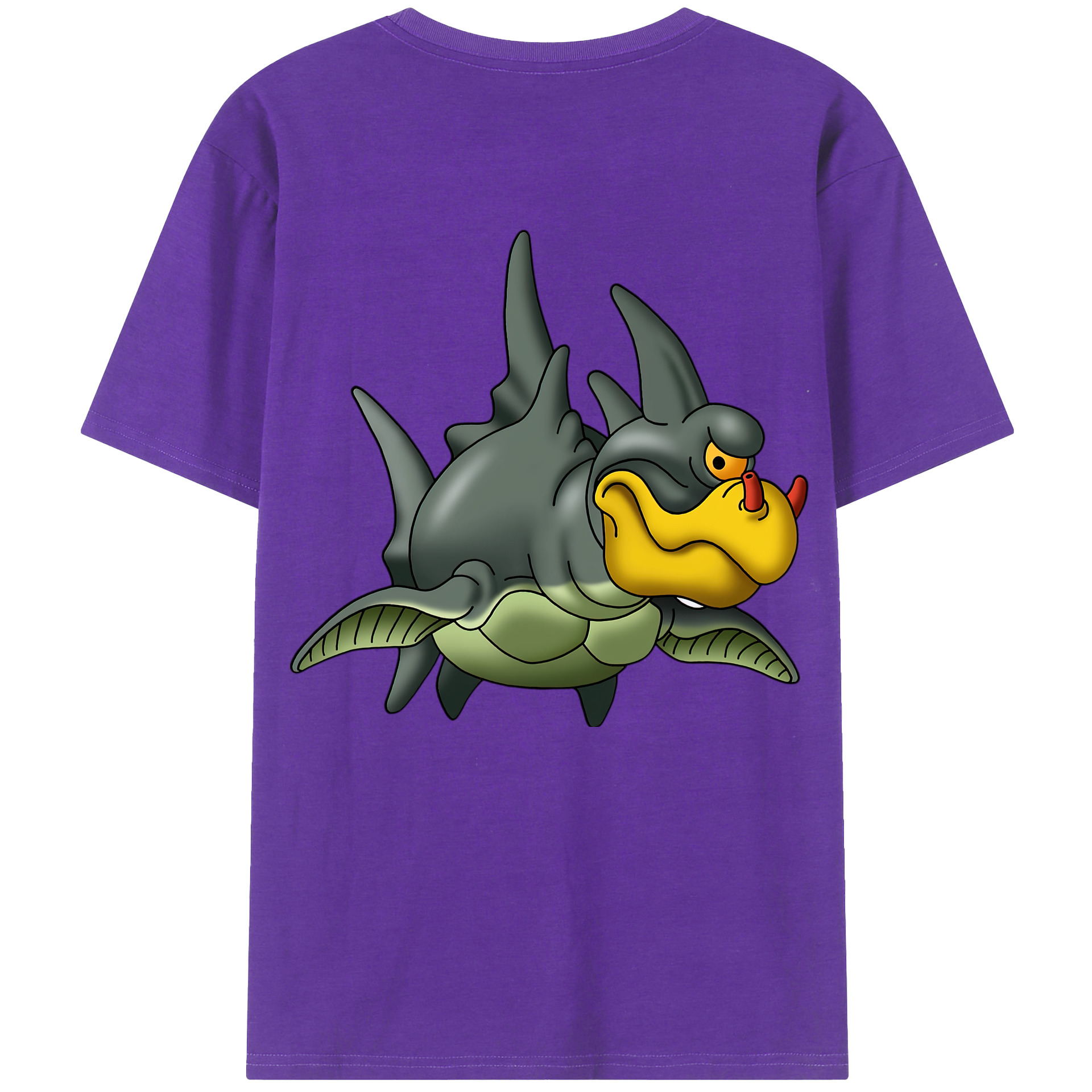 （画像用） ドラゴンクエスト Doragon Kuesuto Dragon Quest 綿100％ メンズ半袖Tシャツ（バックプリント） 通気性