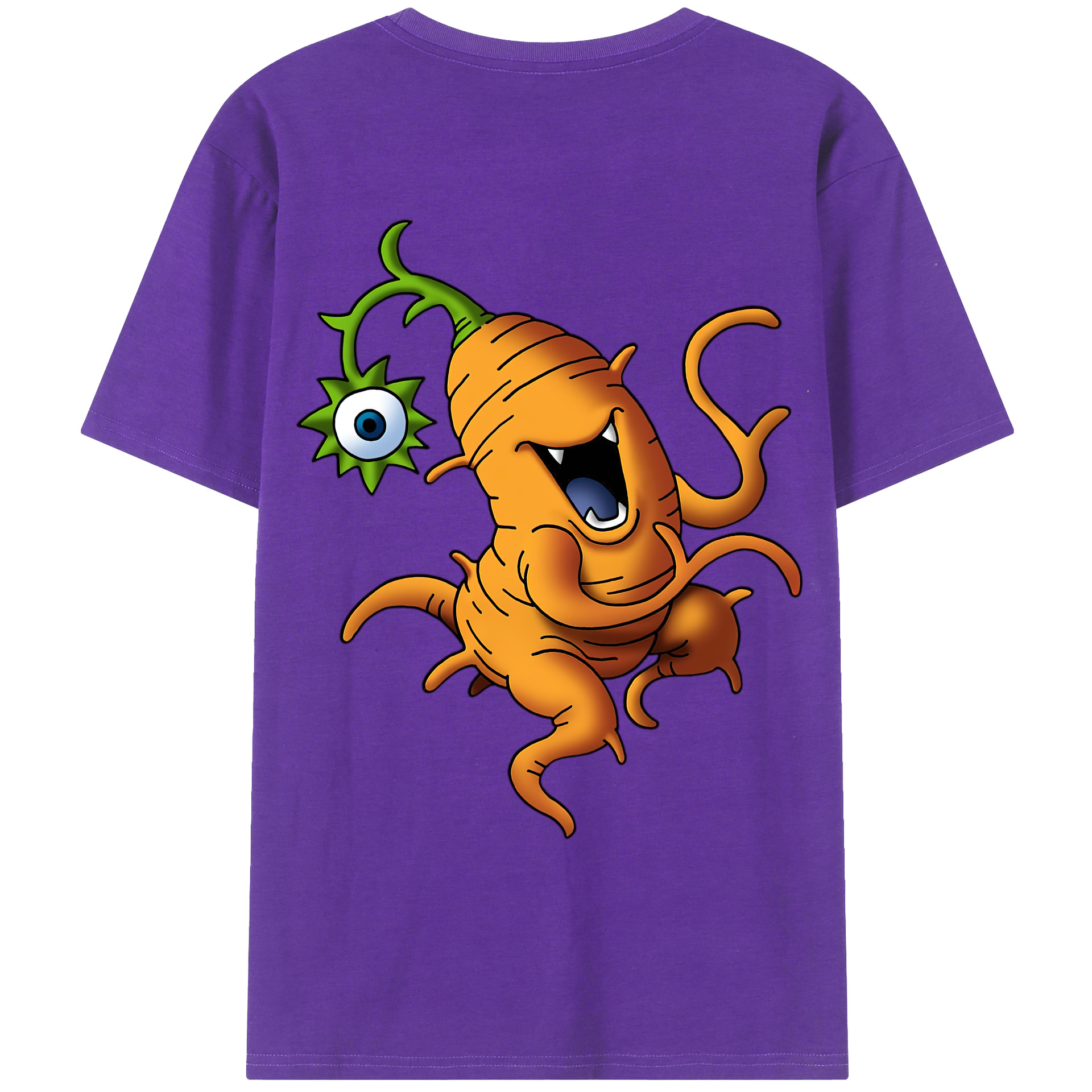 （画像用） ドラゴンクエスト Doragon Kuesuto Dragon Quest 綿100％ メンズ半袖Tシャツ（バックプリント） 通気性