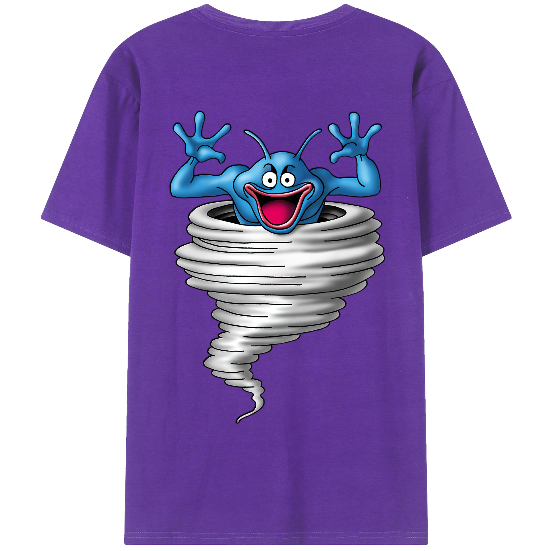 （画像用） ドラゴンクエスト Doragon Kuesuto Dragon Quest 綿100％ メンズ半袖Tシャツ（バックプリント） 通気性