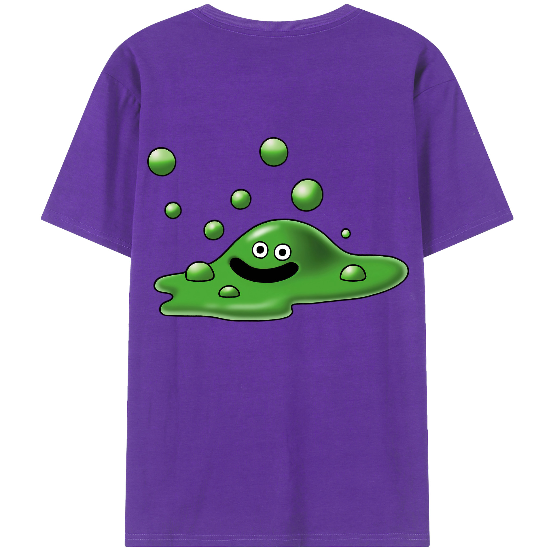 （画像用） ドラゴンクエスト Doragon Kuesuto Dragon Quest 綿100％ メンズ半袖Tシャツ（バックプリント） 通気性