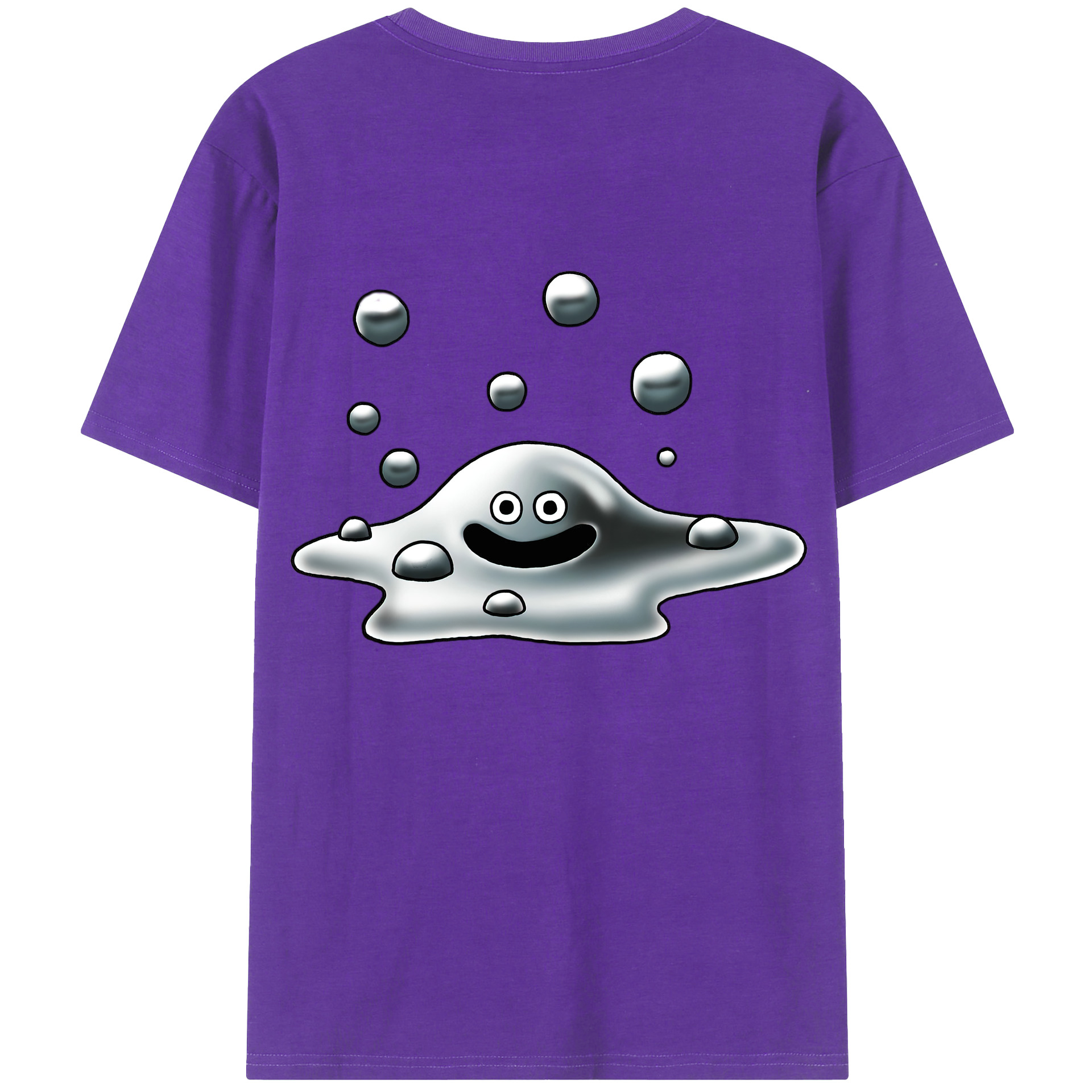 （画像用） ドラゴンクエスト Doragon Kuesuto Dragon Quest 綿100％ メンズ半袖Tシャツ（バックプリント） 通気性