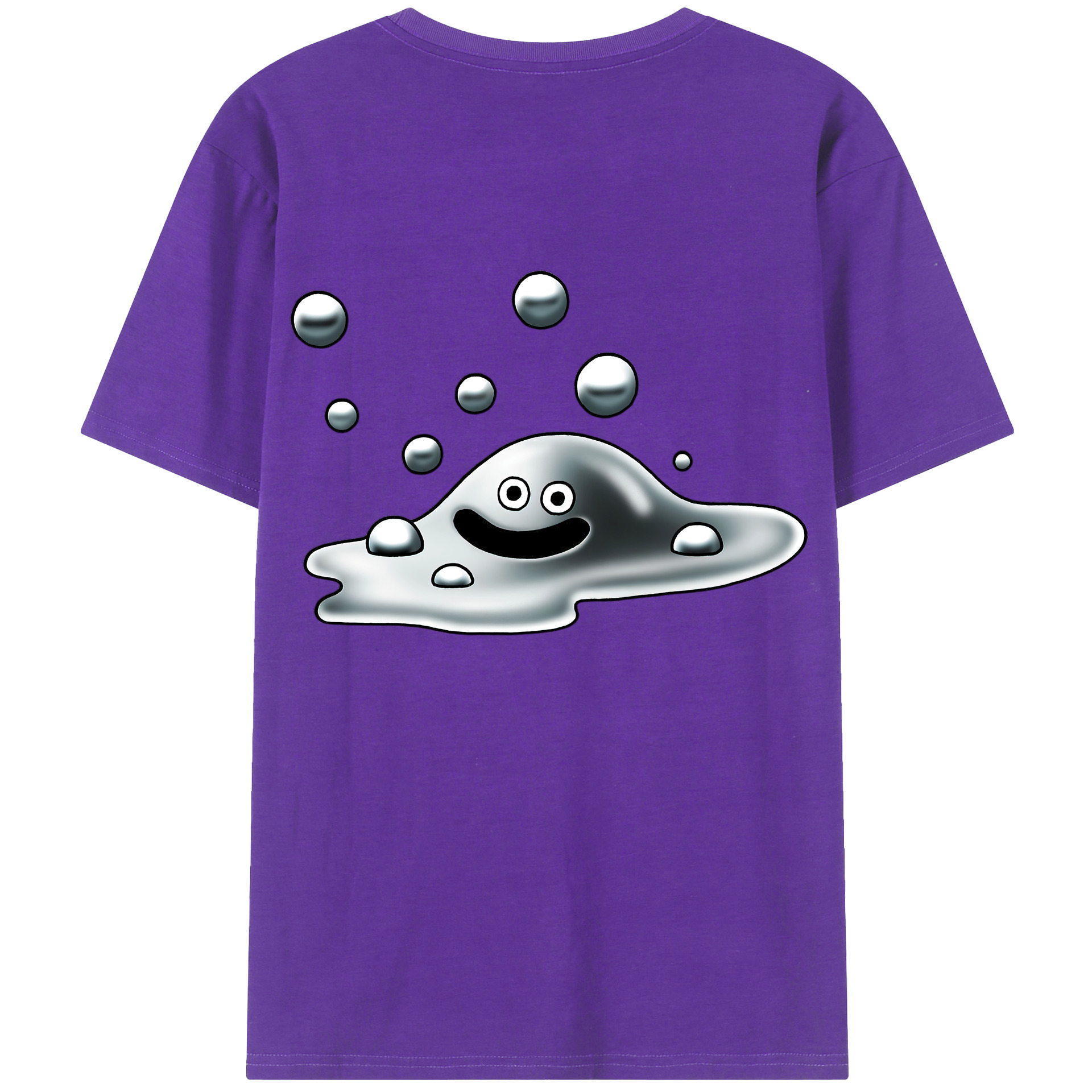 （画像用） ドラゴンクエスト Doragon Kuesuto Dragon Quest 綿100％ メンズ半袖Tシャツ（バックプリント） 通気性