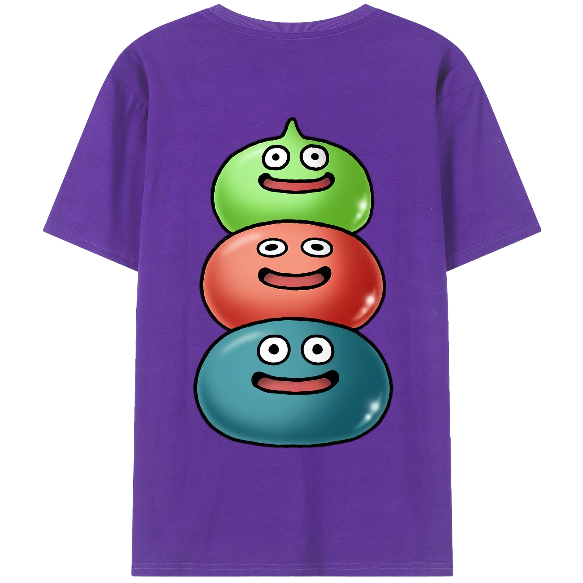（画像用） ドラゴンクエスト Doragon Kuesuto Dragon Quest 綿100％ メンズ半袖Tシャツ（バックプリント） 通気性