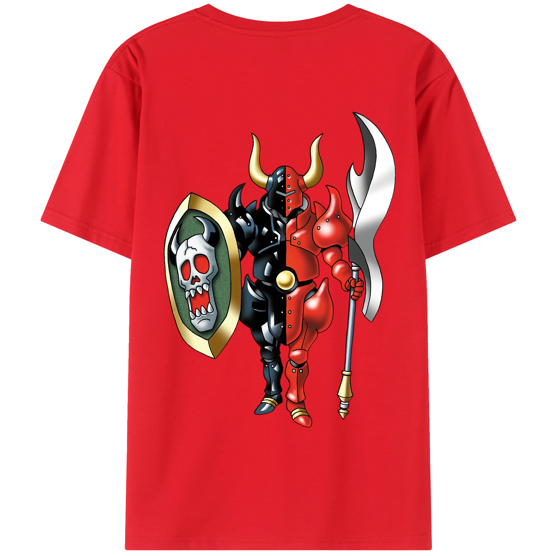 （画像用） ドラゴンクエスト Doragon Kuesuto Dragon Quest 綿100％ メンズ半袖Tシャツ（バックプリント） 通気性