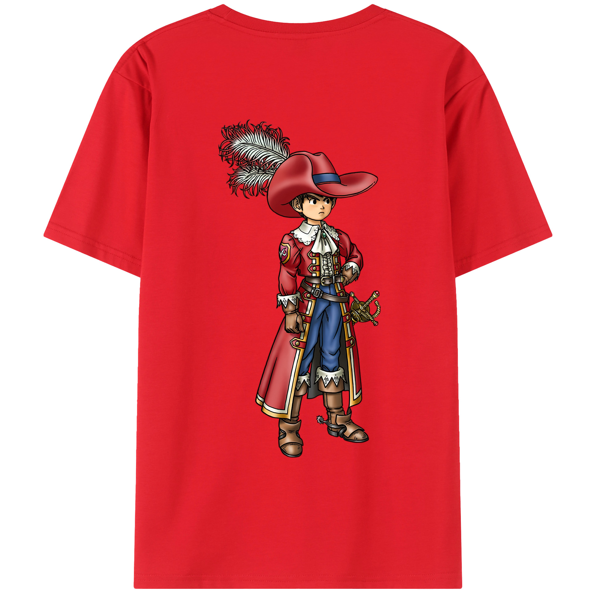 （画像用） ドラゴンクエスト Doragon Kuesuto Dragon Quest 綿100％ メンズ半袖Tシャツ（バックプリント） 通気性