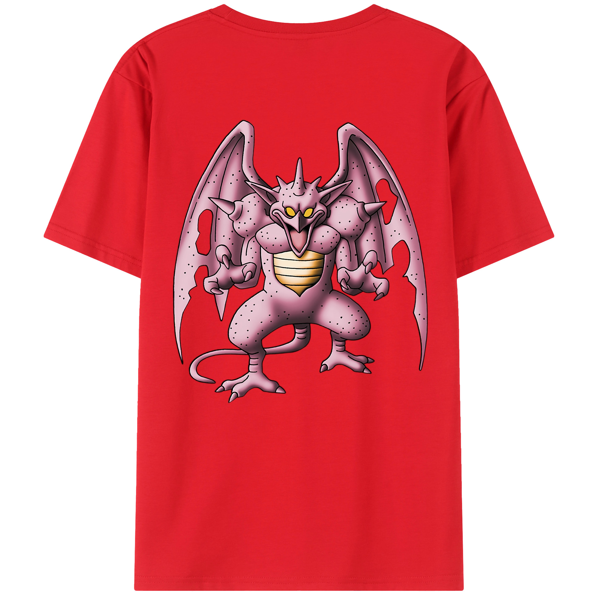 （画像用） ドラゴンクエスト Doragon Kuesuto Dragon Quest 綿100％ メンズ半袖Tシャツ（バックプリント） 通気性