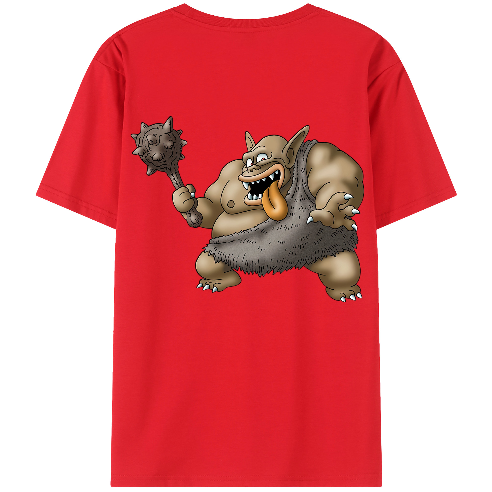 （画像用） ドラゴンクエスト Doragon Kuesuto Dragon Quest 綿100％ メンズ半袖Tシャツ（バックプリント） 通気性